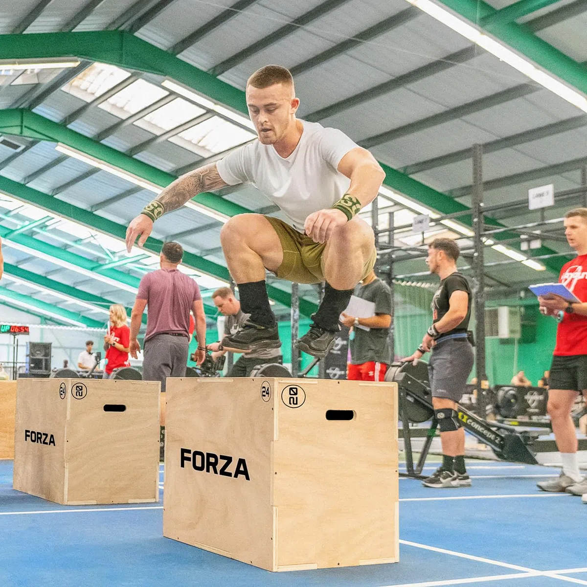 Forza Box Jump Pliometrie 3-en-1 – Appareil Musculation, Fitness & Crossfit | Plyobox en Bois pour Box Training | Hauteur Réglable de 51cm, 61cm & 76cm Plyo Box