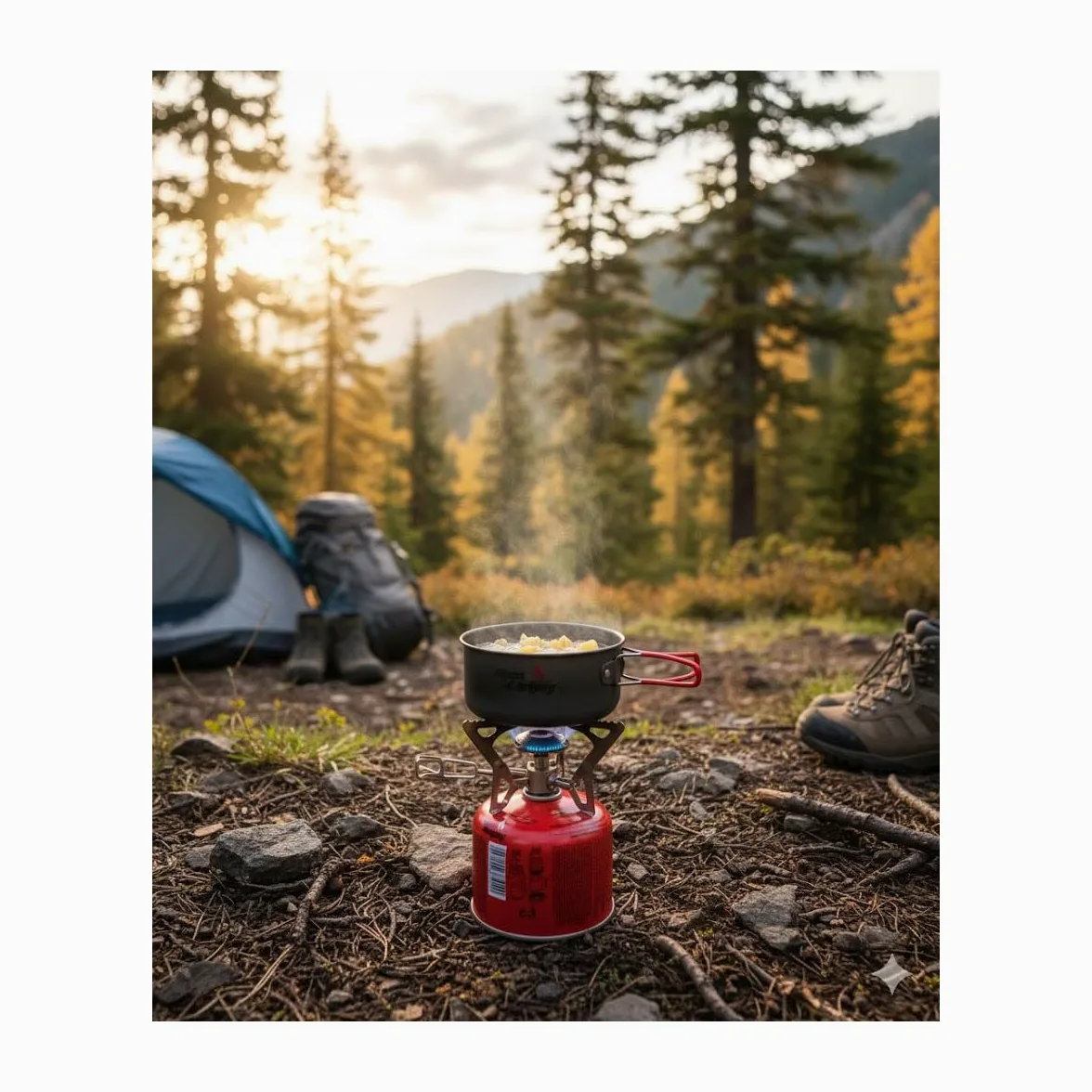 ALPEN CAMPING - Pack 18 Cartouches Gaz 190g Butane Propane Mix, Sécurité Stop Gaz Certifiée EN521, Recharge Universelle Perçable Type 200 pour Réchaud, Lampe à Souder & Camping