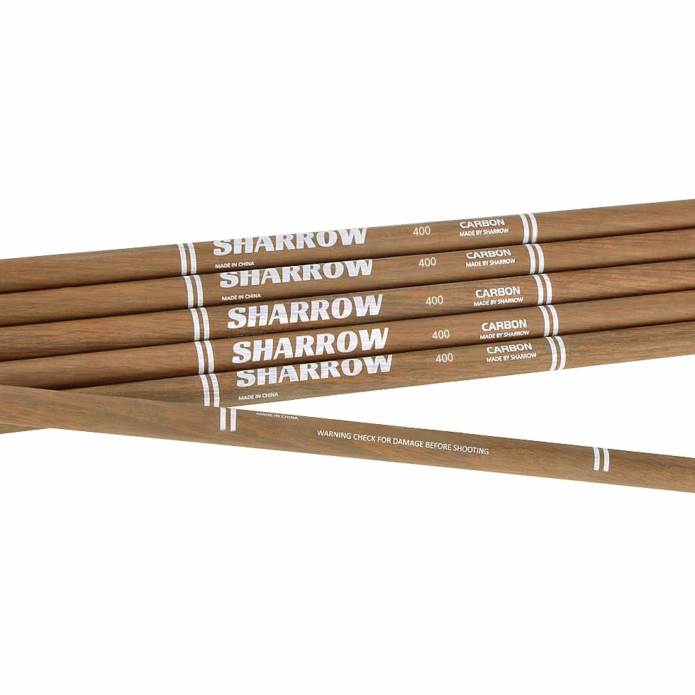 Flèche de Chasse en Carbone de 31 Pouces avec Plume Naturelle de 5 Pouces 340 400 500 600 Flèches de tir pour arcs à poulies, arcs Classiques et arcs Traditionnels