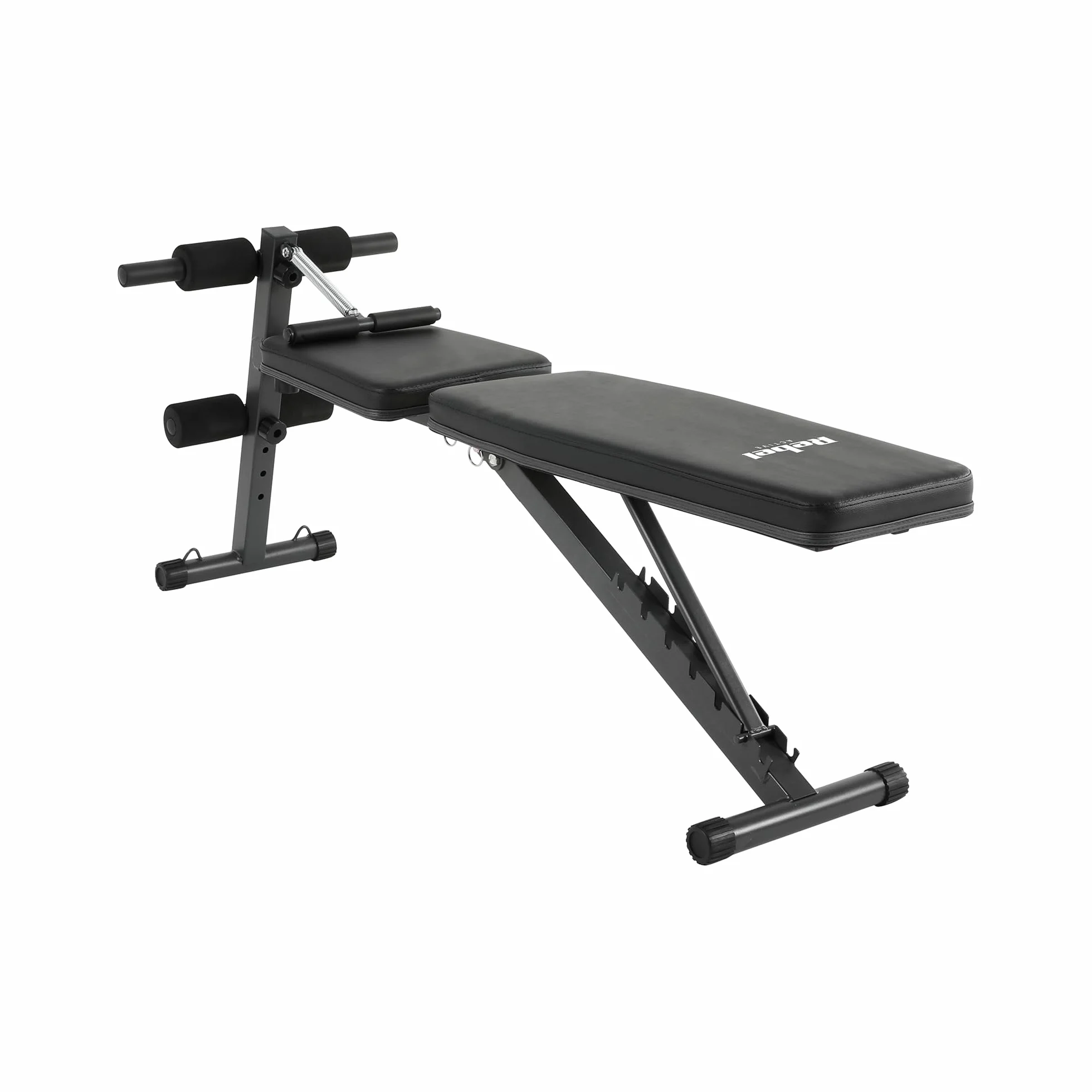 Banc de musculation incliné réglable avec blocage des jambes et bandes élastiques Rebel Active RBA-2003