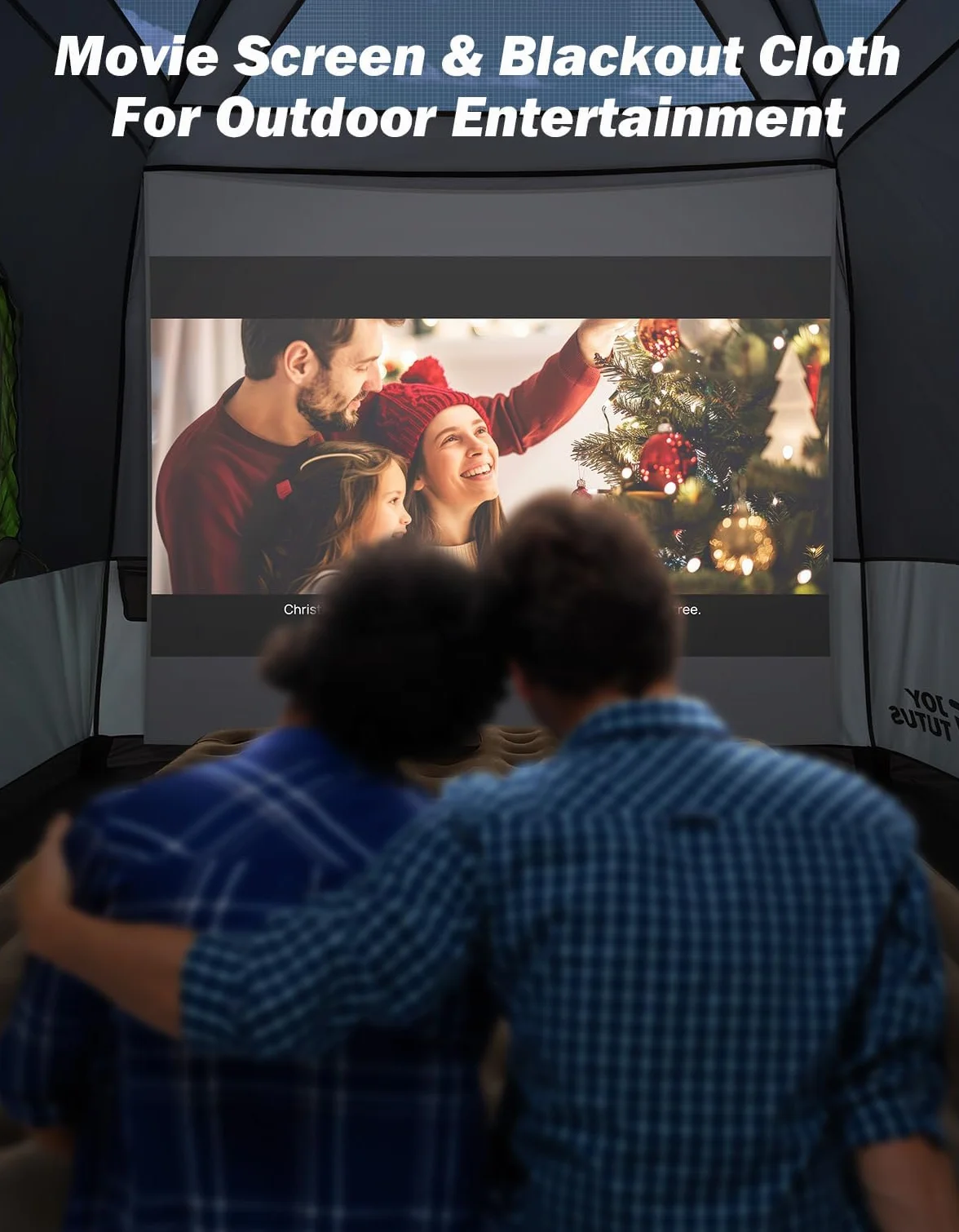 JOYTUTUS Tente SUV avec véranda et tente de camping pour la famille, grande tente pour voiture spatiale pour 4-9 personnes, SUV à double usage ou camping sous la pluie, double porte, toit ciel étoilé