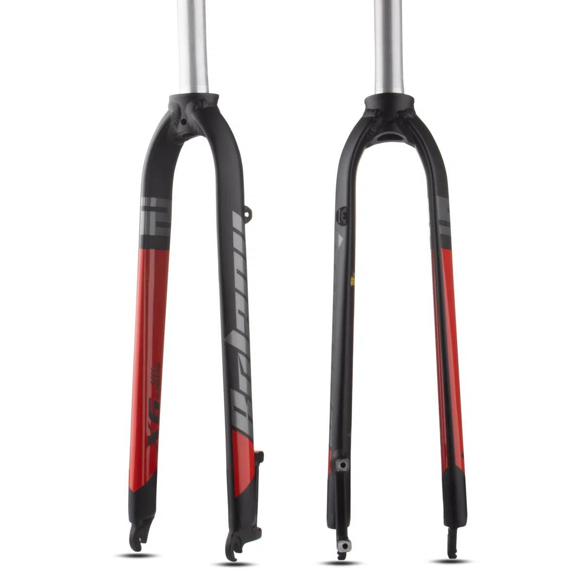 BOLANY Fourche VTT en Alliage D'Aluminium 1-1/8"Tube Droit sans Filetage Fourche Avant de Superlight 26/27.5/29" Pouces Frein À Disque Rigide Vélo en Accessoires De Vélo