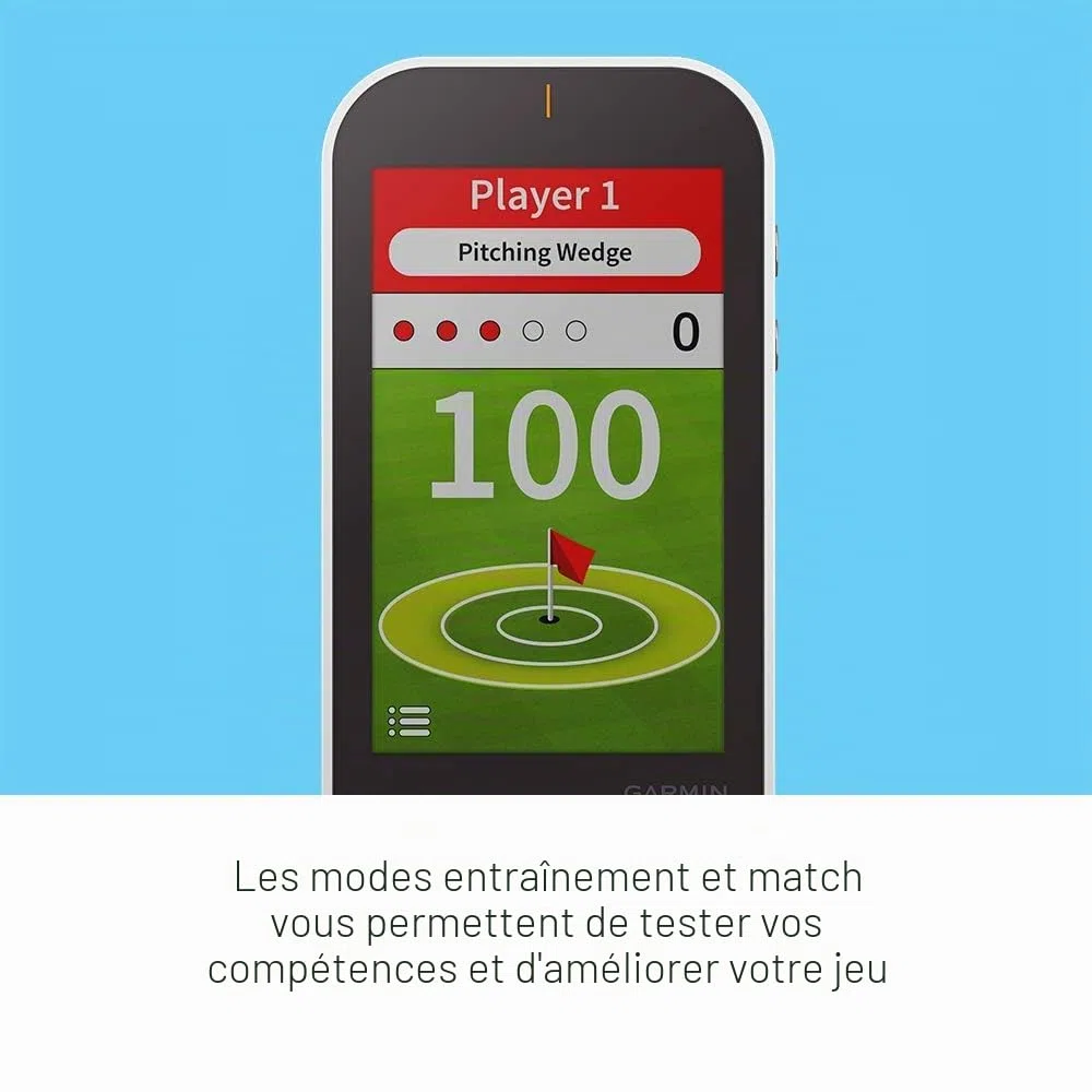 Garmin Approach G80 GPS de Golf Portable Tout-en-Un avec Moniteur de Lancement intégré, écran Tactile 3,5", Noir/Blanc