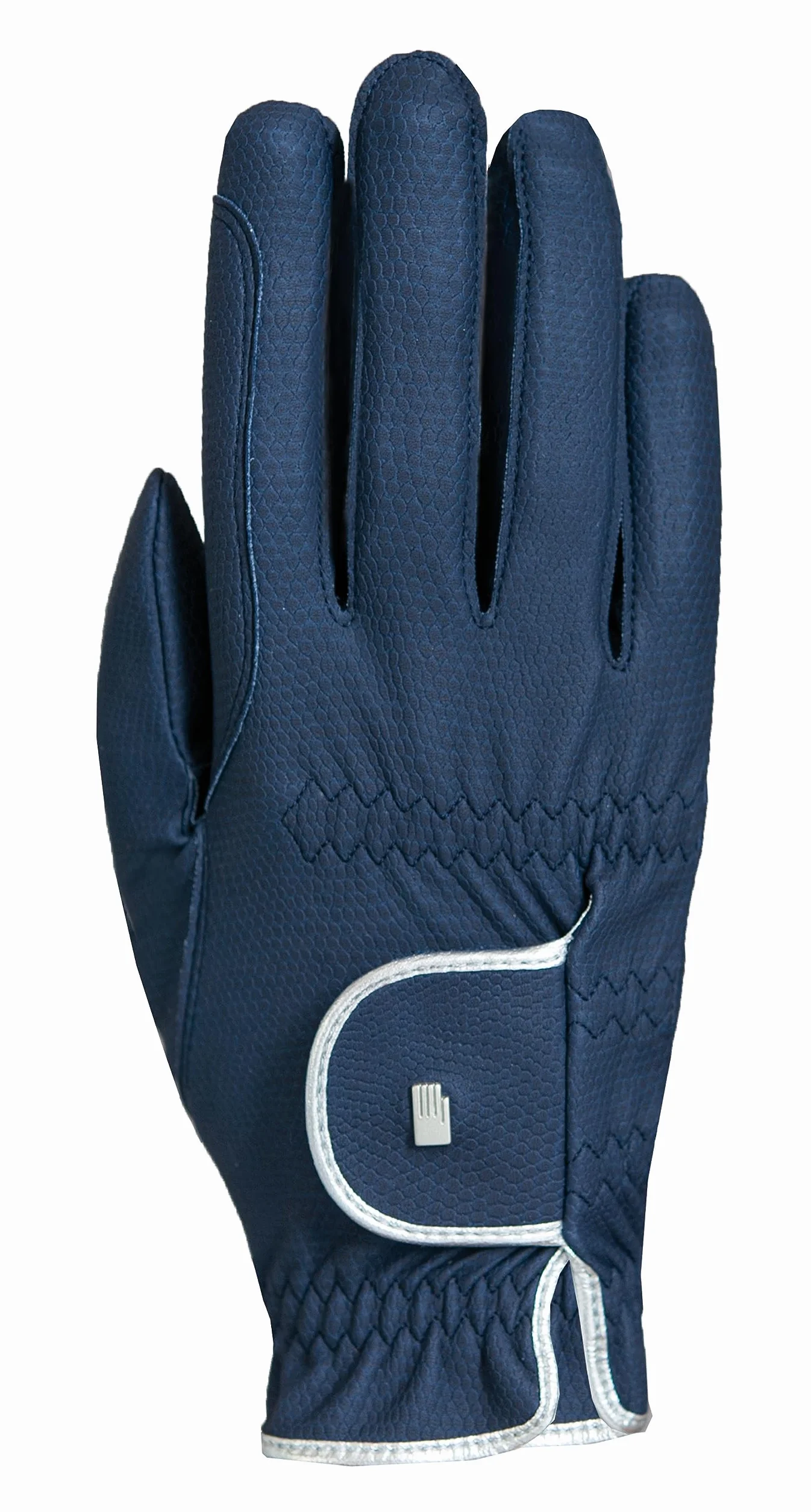 Roeckl Sports Lona Gants d'équitation d'été pour Femme Bleu Marine/argenté 7,5