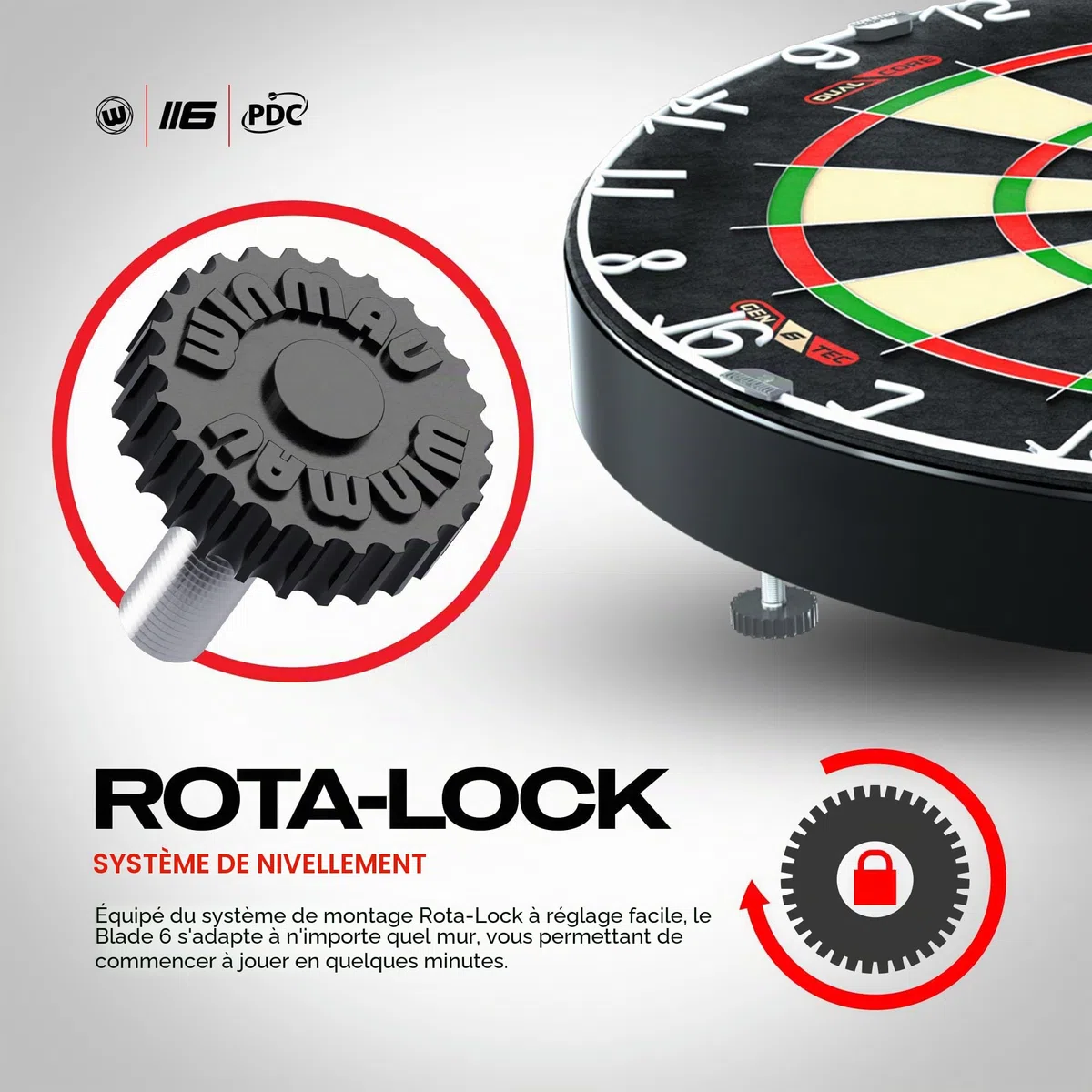 WINMAU Blade 6 Series Professional Bristle Klassische Dartboard