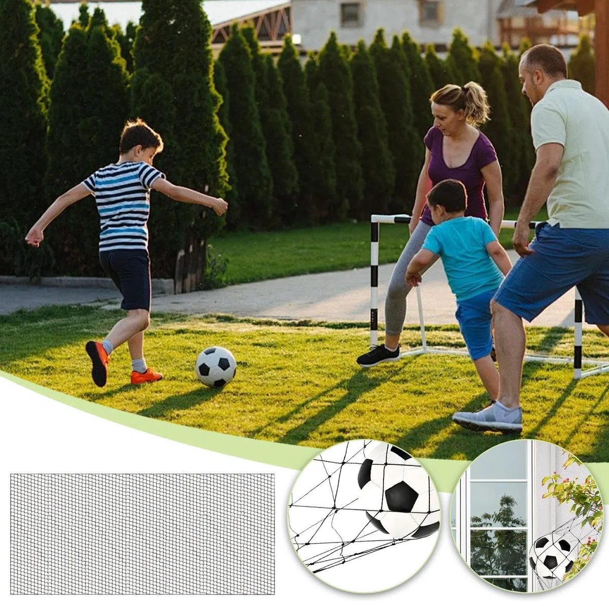 Filet pour Ballon de Foot,Barrière Écran De Protection en Nylon pour Sports | Filet D'Arrêt De Jardin,pour Baseball Softball Tennis Basket Volley Foot Goal Garage Terrain