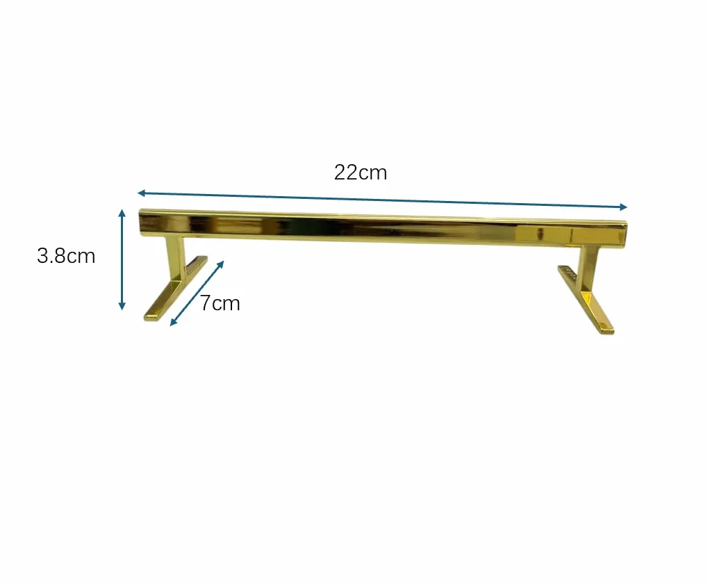 LEEFAI Mini barre de touche Pro en métal pour vos rampes et parc, 20,6 x 6,9 x 3,8 cm – Les meilleurs obstacles pour la touche – Couleur (doré)