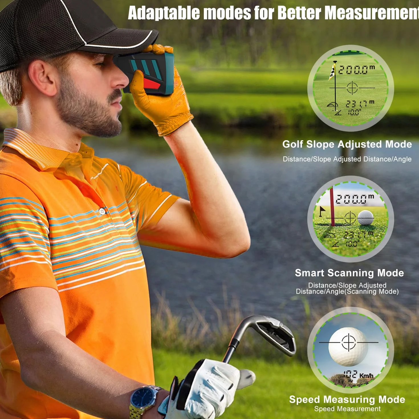 Télémètre de Golf, DT600 de Mesure Laser avec grossissement x6 et Batterie Rechargeable Mesure Distance Mesure 600, Angle Mesure de Classe de Protection IP54