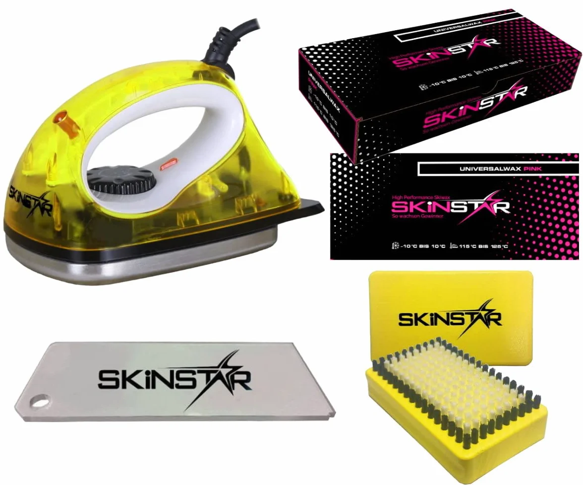 SkinStar Démarreur Ski Cire Kit, Fer de fartage Brosse Cire
