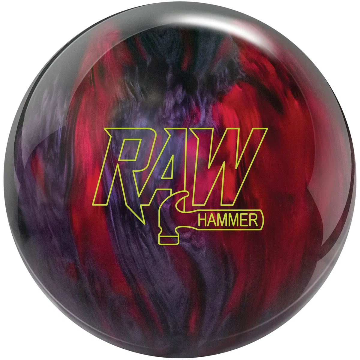 Hammer Raw Boule de Bowling fumée 6,4 kg Unisexe, Rouge/fumé/Noir, 14lbs