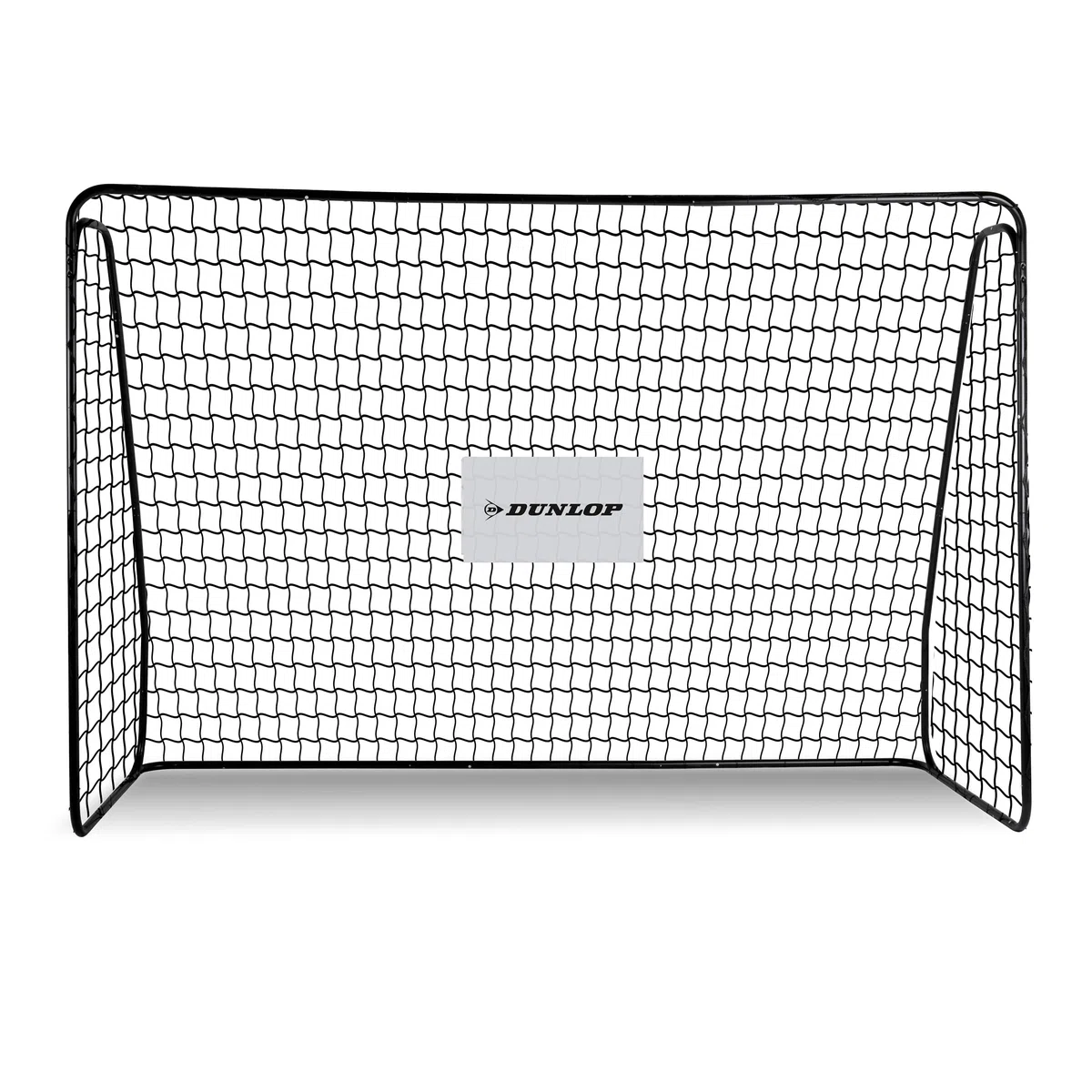 Dunlop Fußballtor - 240 x 160 x 85 cm - Metall - Fußballtrainingszubehör für Alle Altersgruppen - Einfache Montage - Schwarz/Rot