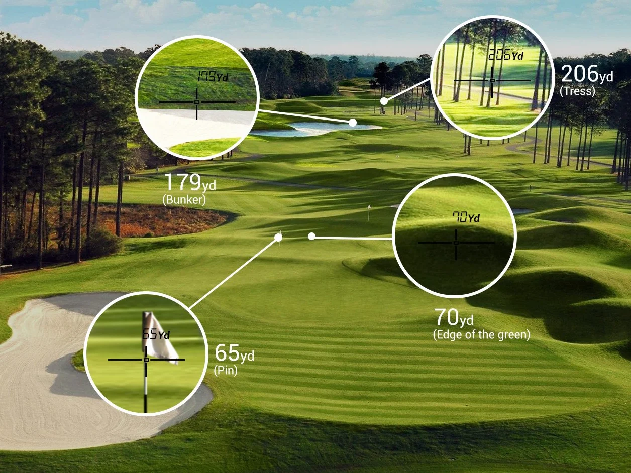 TecTecTec! Télémètre Golf VPRO500S avec Distance, Angle et Scan