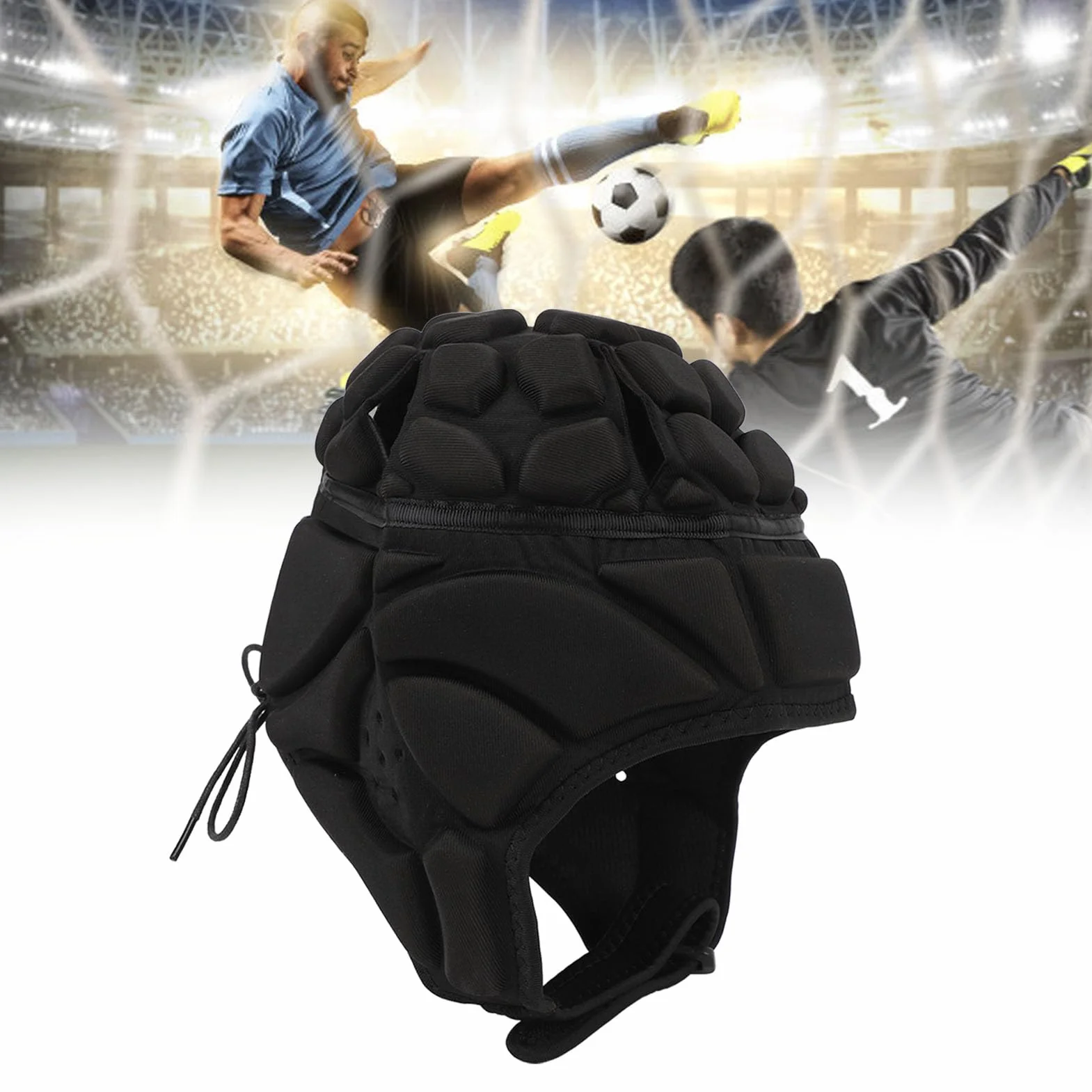 Casque de Football, Casque de Protection de Rugby avec Tissu OK Néoprène, éponge EVA, Conception de Trou d'oreille pour Le Cyclisme, Le Ski, Le Sport