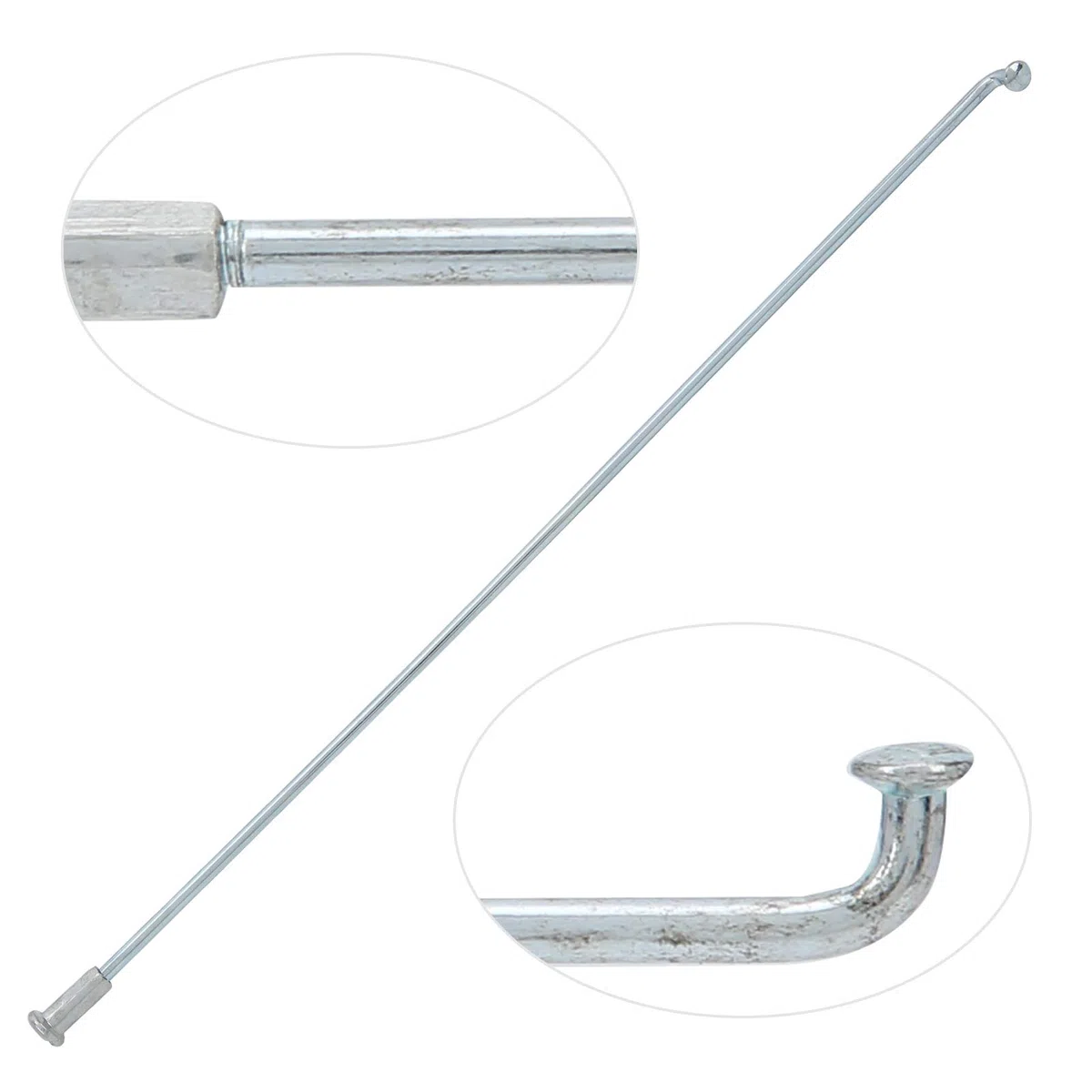 Lot de 10 rayons de vélo - En acier inoxydable - 13 G - 2,2 mm