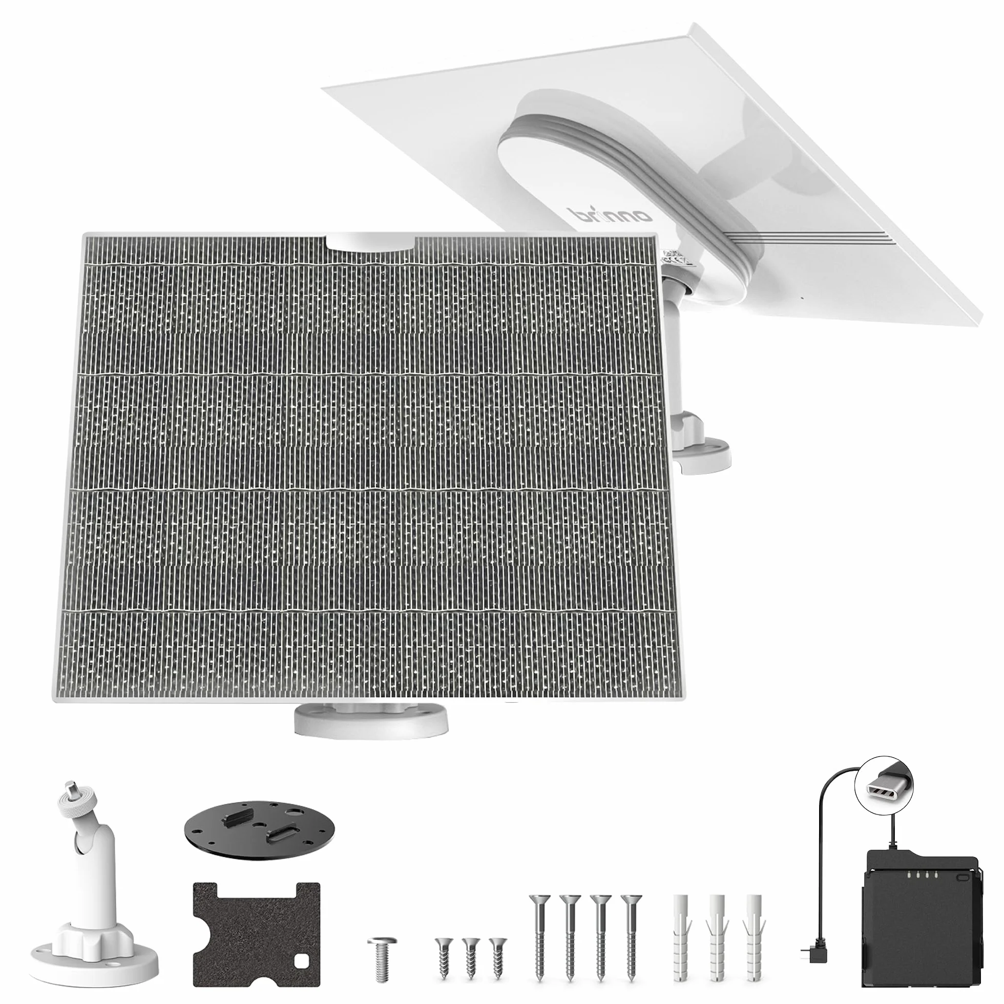 Brinno - ASP1000-P Solar Power Kit - Caméra Time-lapse - Panneau solaire pour caméra Brinno