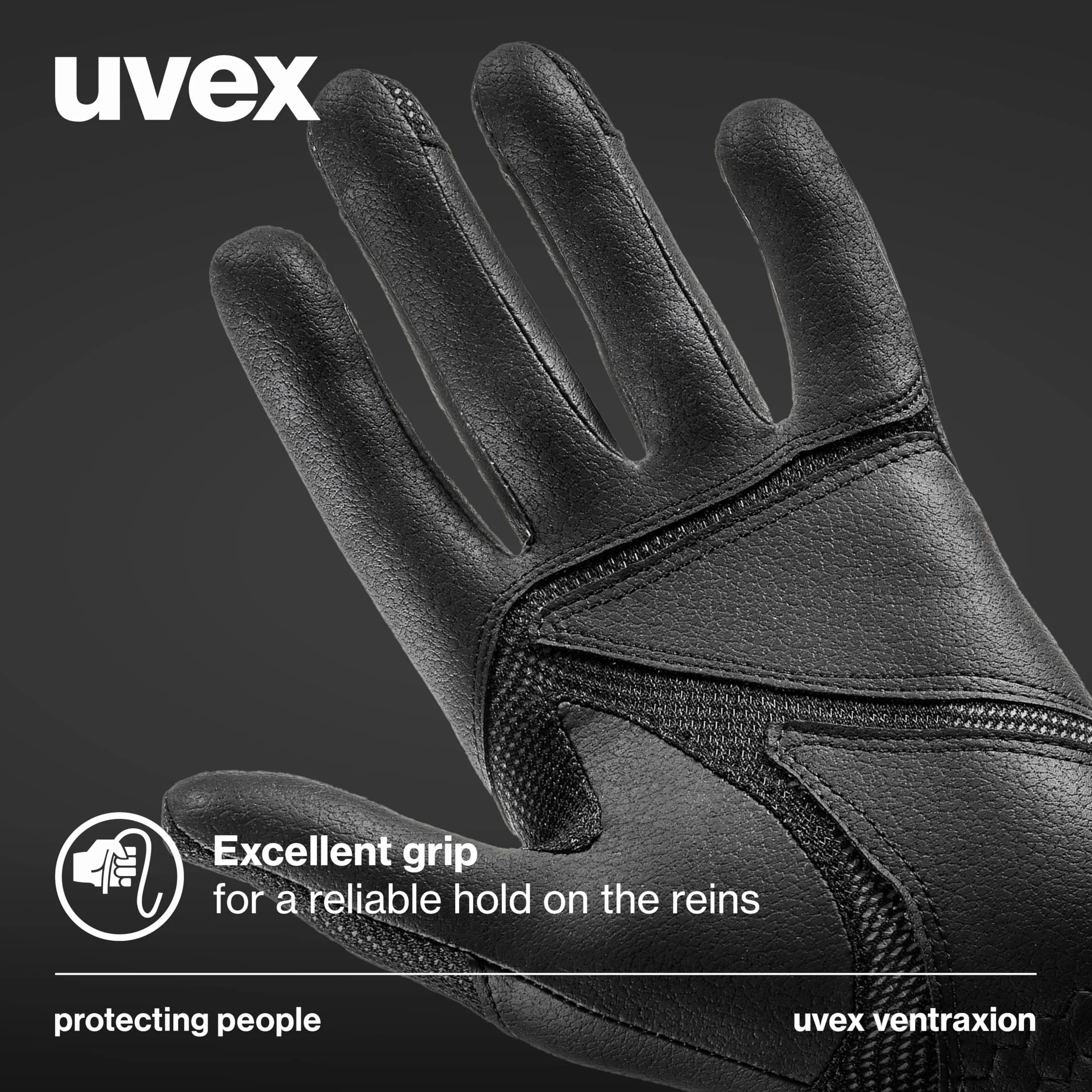 Uvex Ventraxion - Gants d’équitation Flexibles pour Hommes et Femmes - Durable - Ventilation Optimale