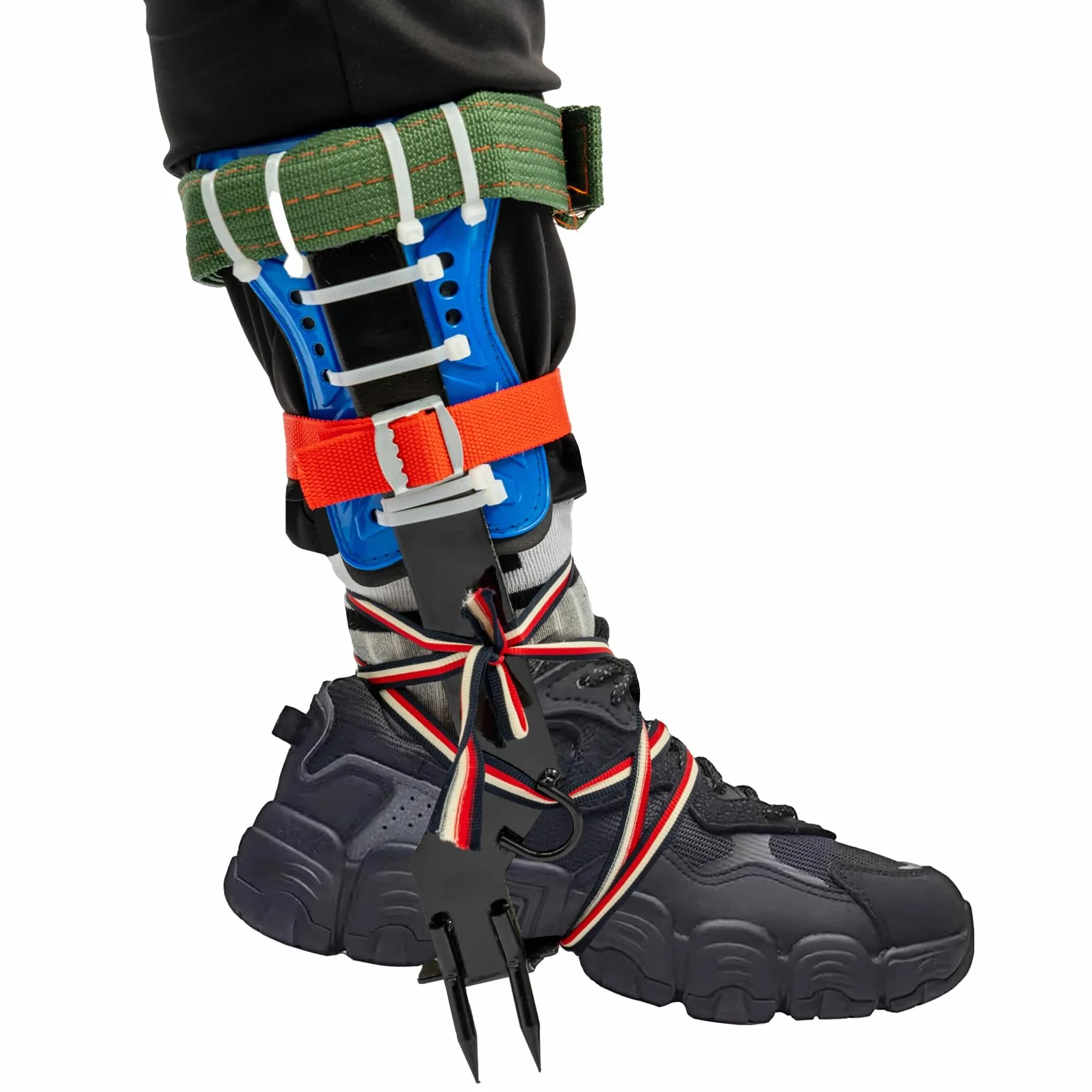 Crampons d'escalade d'arbre avec sangles pied et cheville