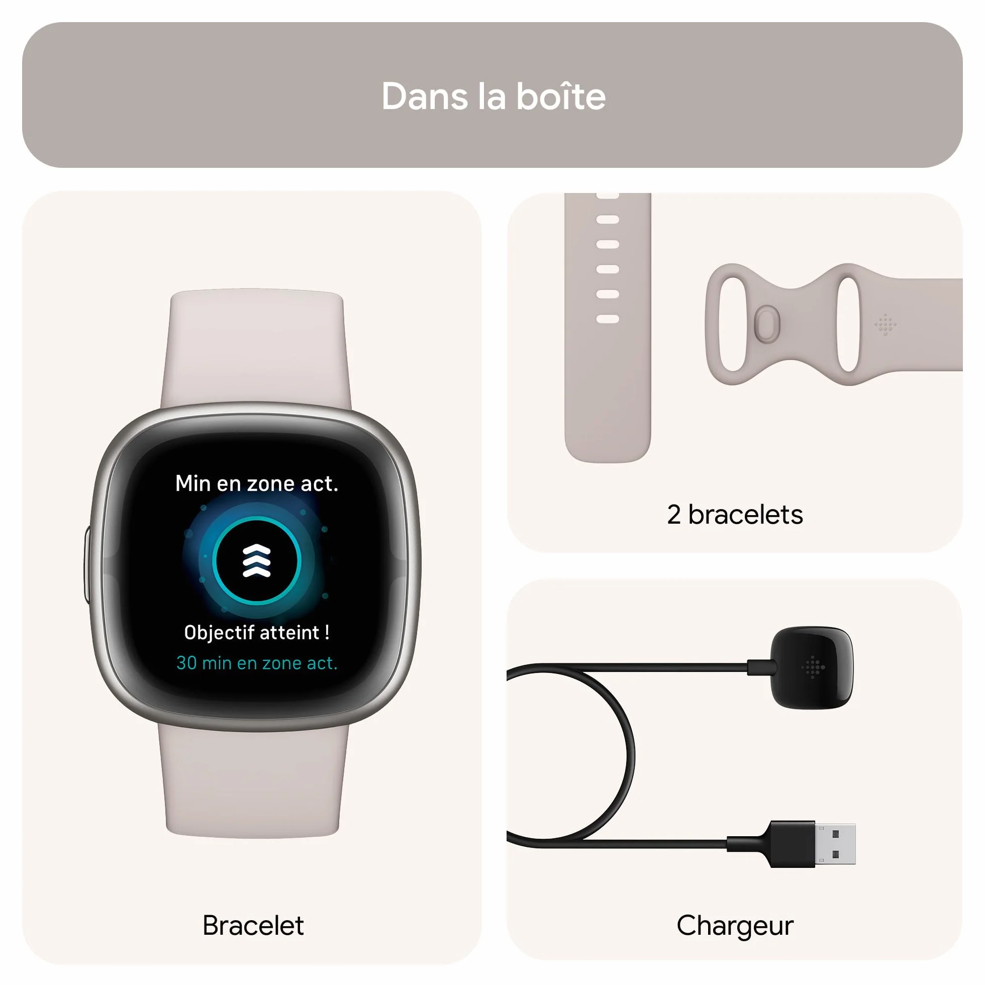 Fitbit Sense 2 Montre connectée sport santé GPS intégré autonomie 6 jours compatible iOS 15 Android OS 9.0