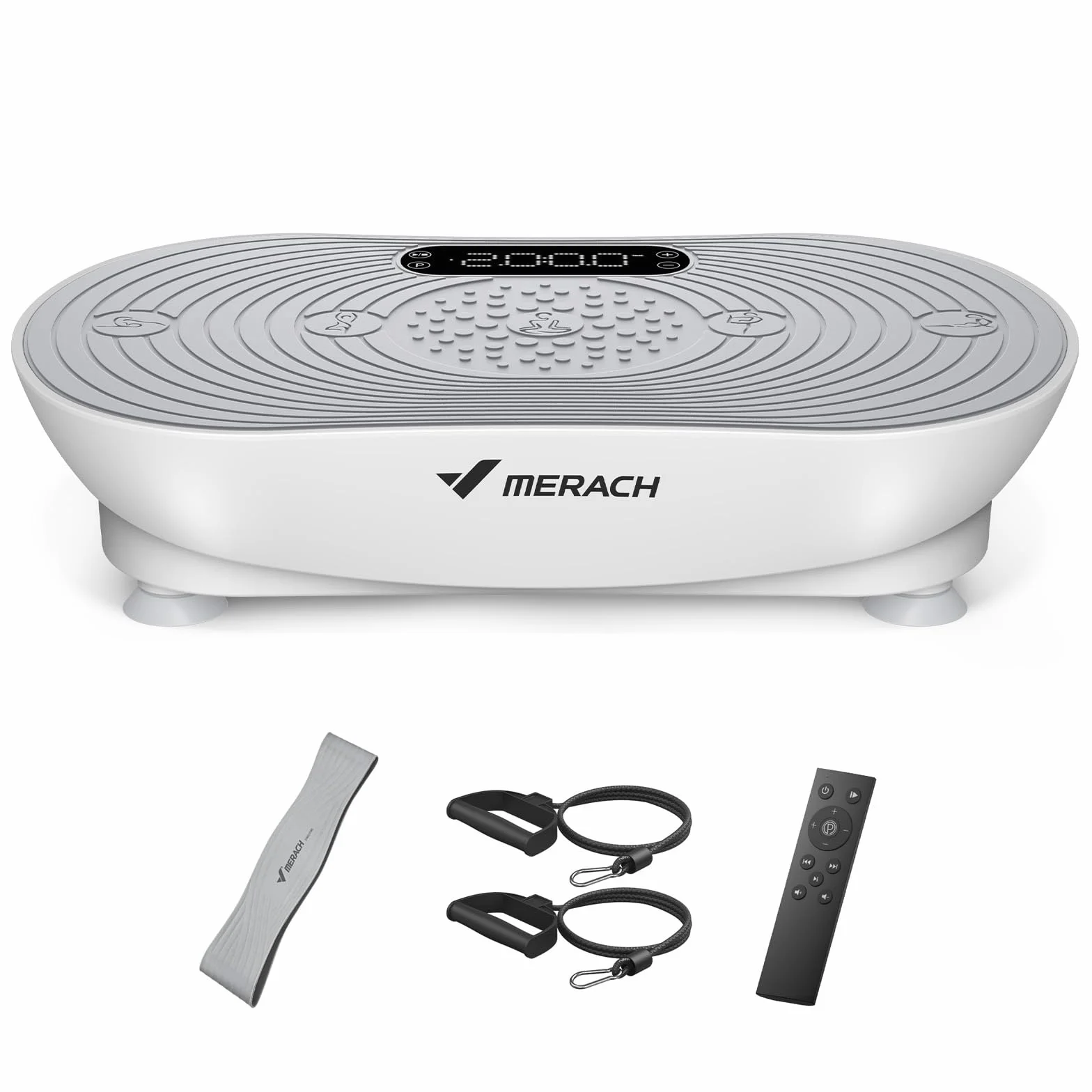 MERACH Plateforme Vibrante avec 99 Niveaux de Vitesse, Haut-Parleur Bluetooth Intégré, Écran Tactile LED