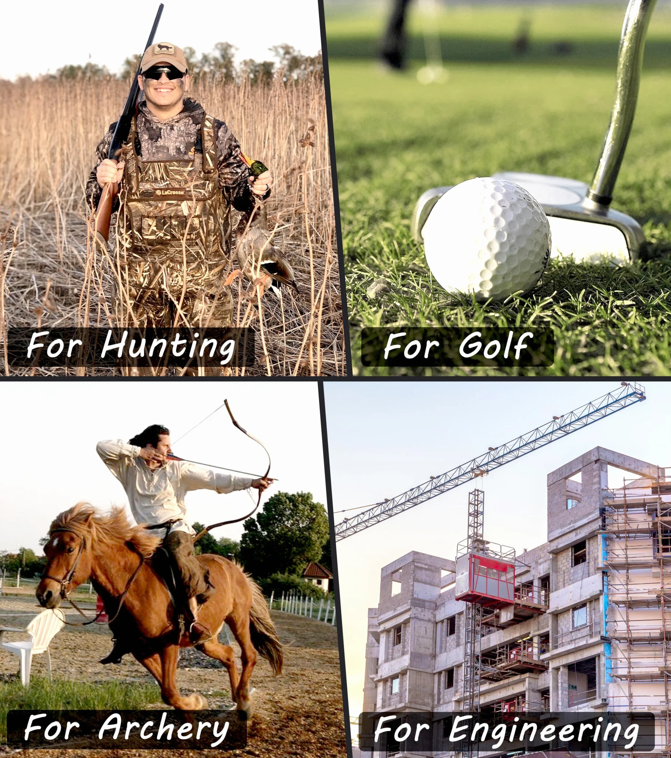 CoxiVision Télémètre Haute Précision 1000 Mètres 6X avec Pente pour Golf et Chasse