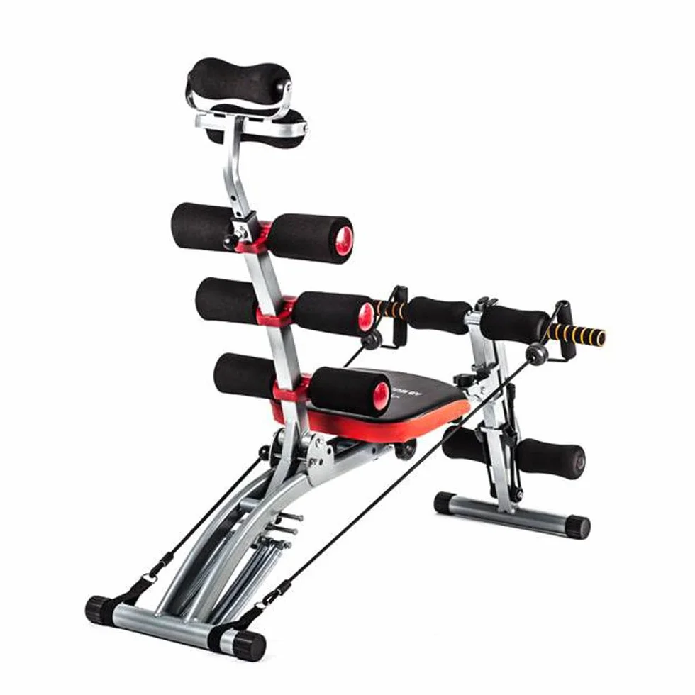 TechFit Abdos Musculation Bench, All Crunch, Multifonction 6 en 1 Banc Abdominaux de Gym Pliant Équipement de Fitness Vertical, Banc de Musculation Pliable d'entraînement complet du corps