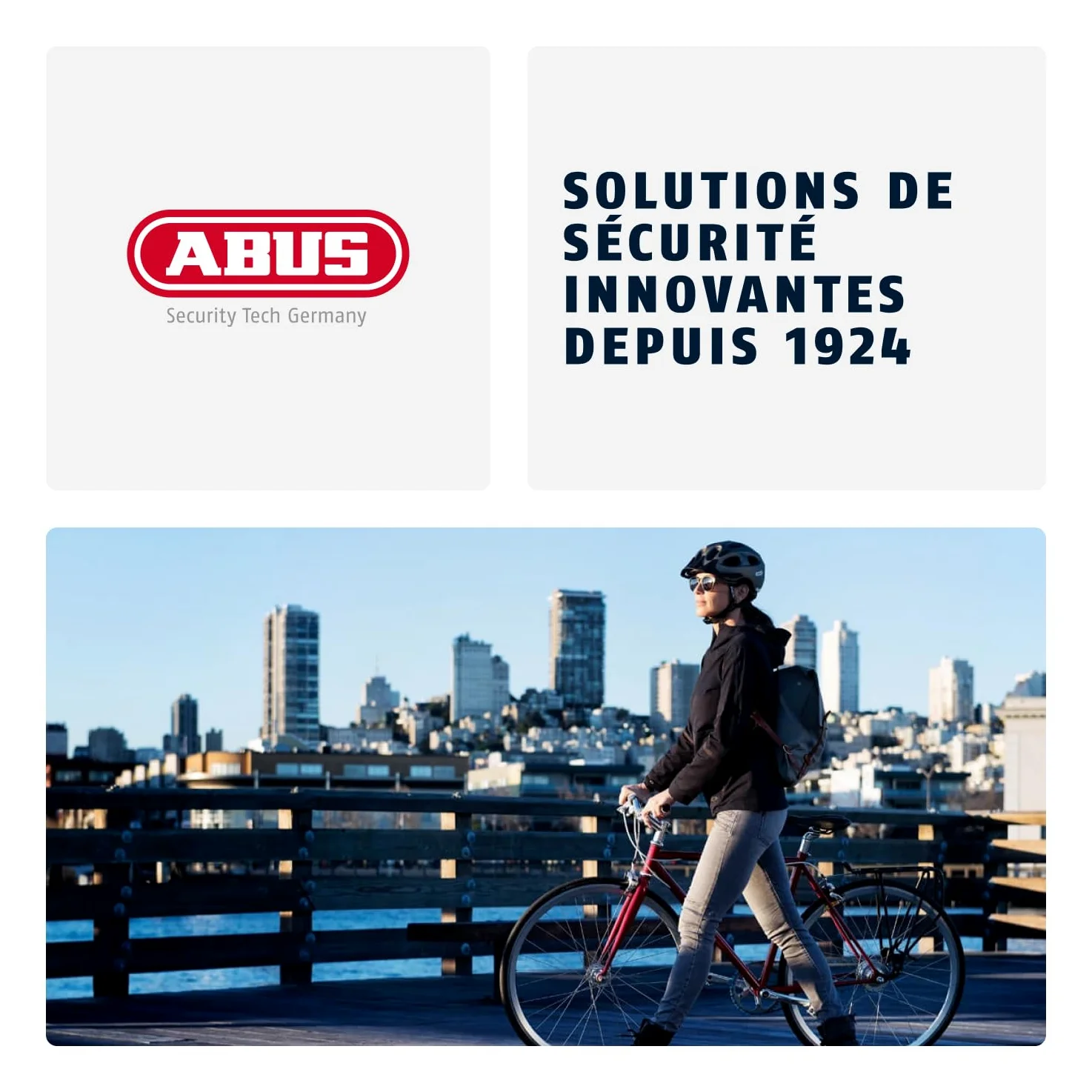 ABUS Antivol U Granit XPlus 540 + Fixation Eazy KF, Hauteur Arceau 300 mm | Antivol vélo, Niveau sécurité 15, Arceau parabolique carré 13 mm, 300 mm, Cylindre XPlus, E-Bikes