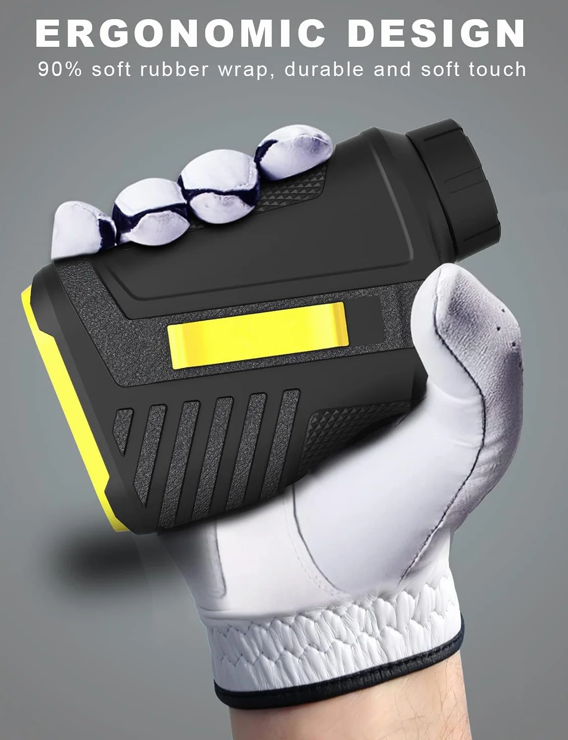 Télémètre Golf Laser, 600M Télémètre Chasse Précision ±0,5m avec Chargement USB et Compensation de Pente, Grossissement 6X pour Chasse et tir à l'arc, l'escalade, IP54 Étanche