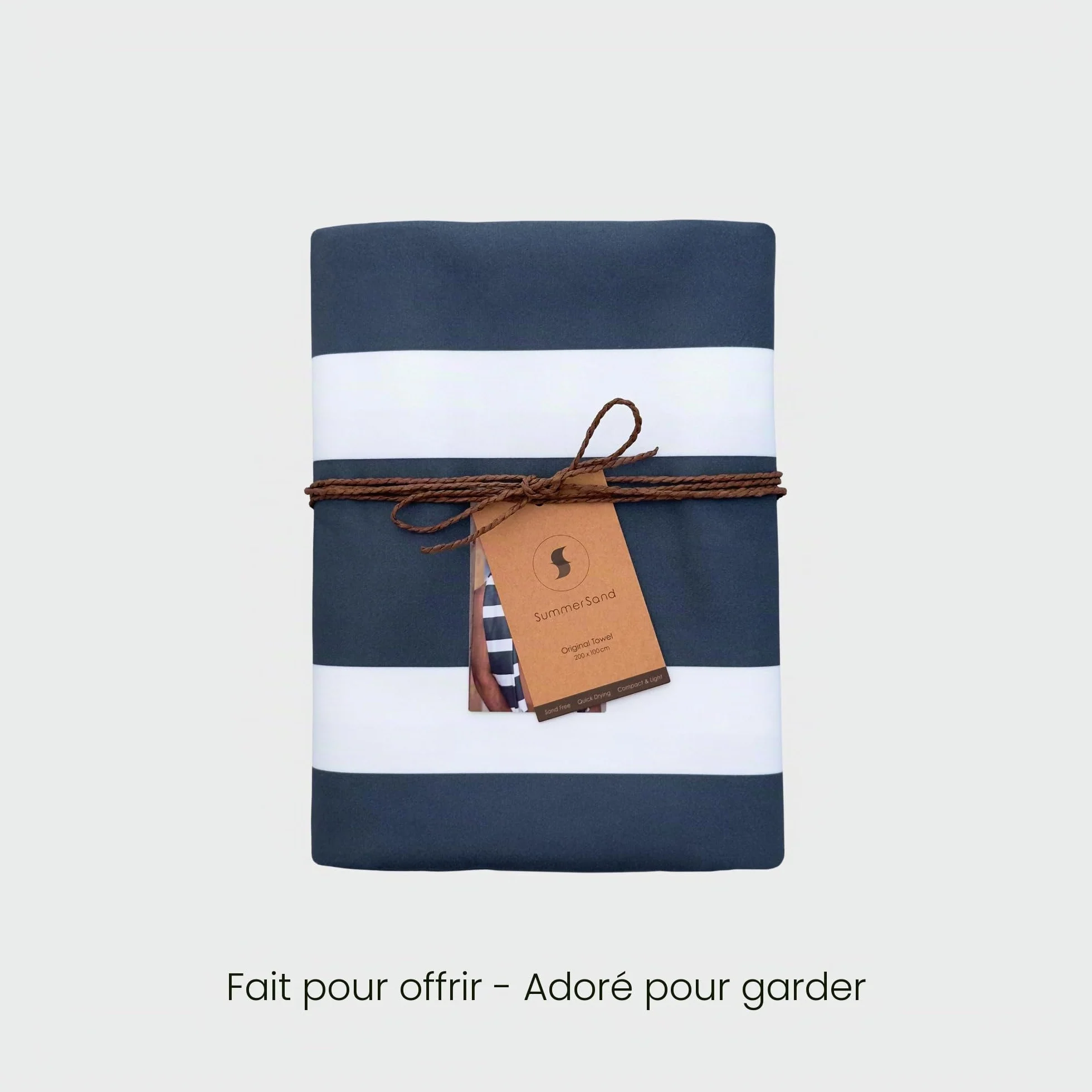 SummerSand Serviette de Plage Microfibre XL 200x100 cm - Drap de Plage Grande Taille antisable - Serviette de Piscine légère, compacte, séchage Rapide – Deep Blue
