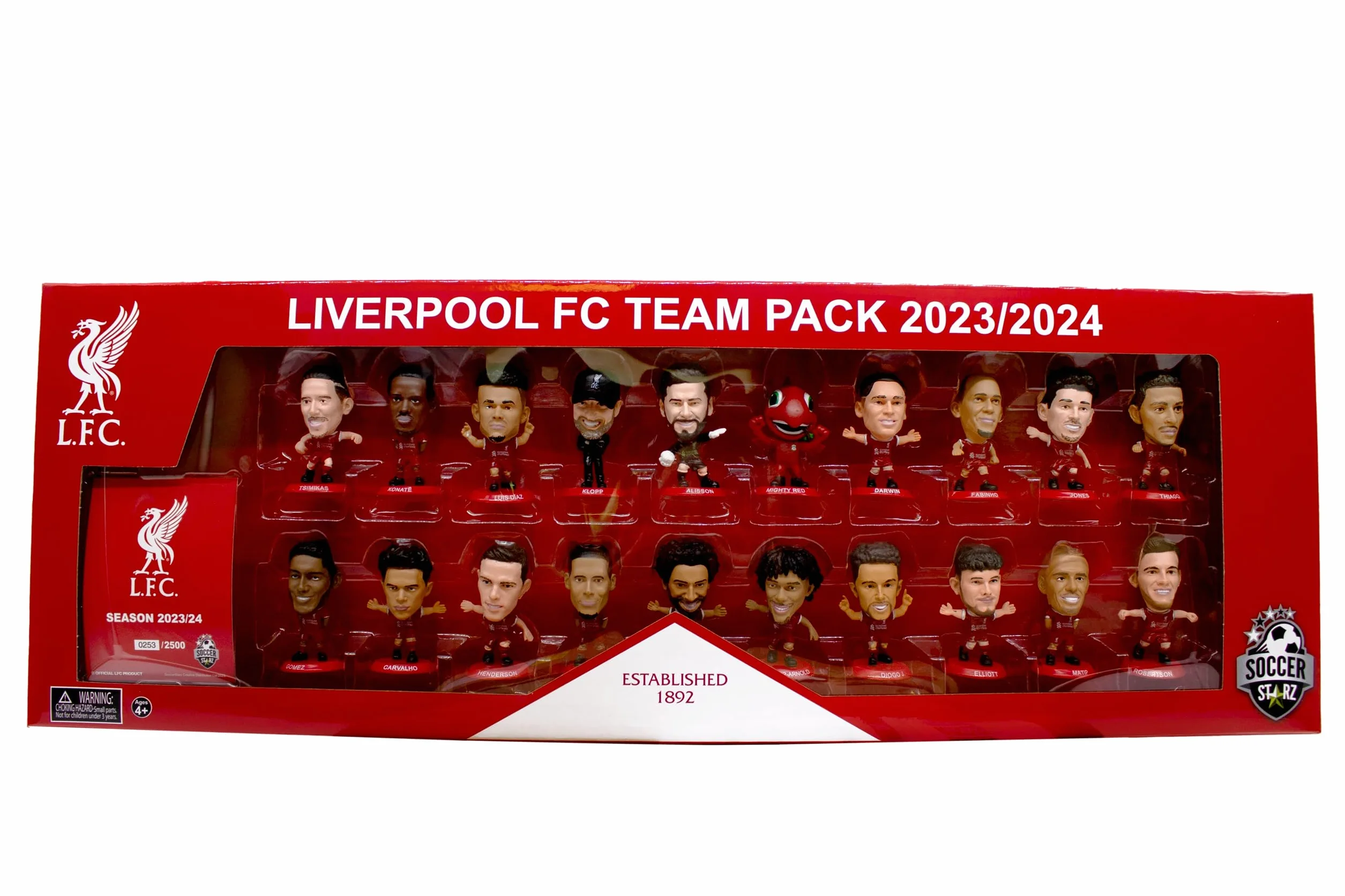 SoccerStarz - Liverpool Lot de 20 pièces d'équipe (Version 2023/24)