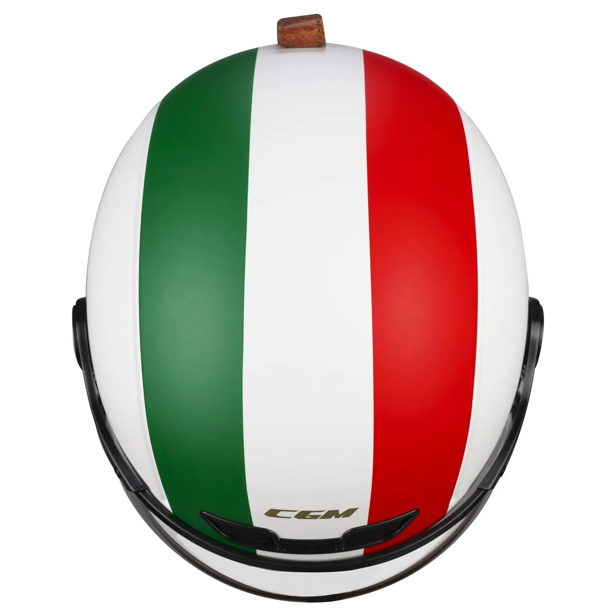 CGM EBI Casque de Ski Unisexe Adulte, Blanc Vert Rouge Mat, S (55-56cm)