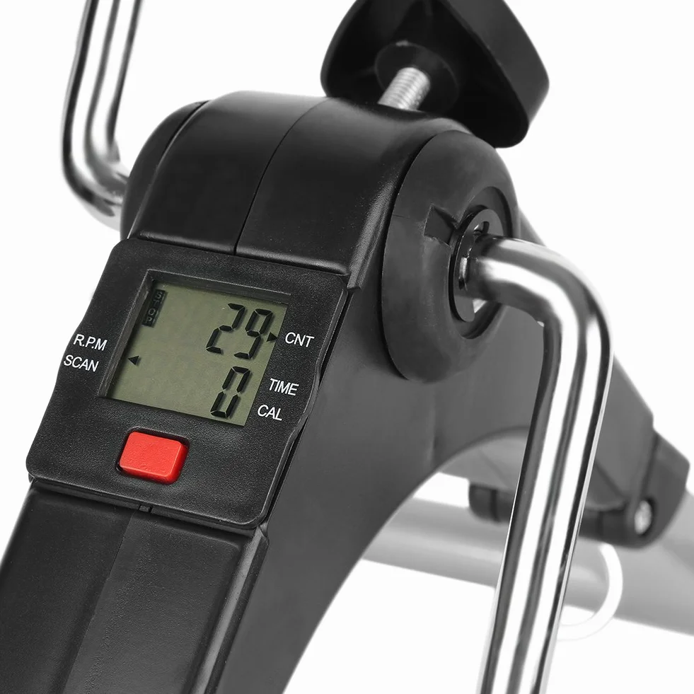 Pédales Statiques,Mini Vélo D'état,Machines à Jambes,Entraînement des Bras et des Jambes Écran LCD et Résistance Réglable,Pedalier Mini Velo D Appartement Formateur
