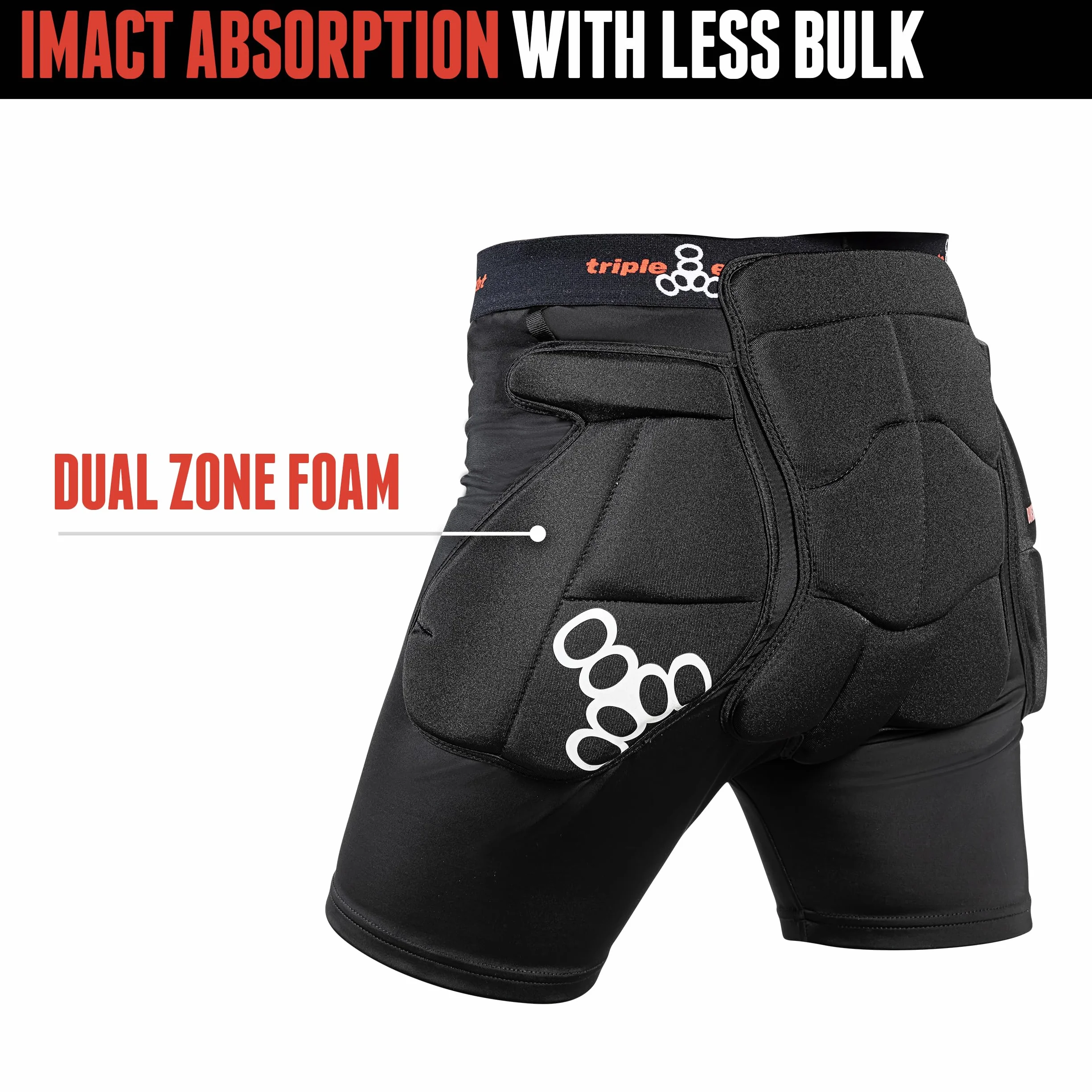 Triple Eight Bumsaver 2 Padded Shorts for Skateboarding Snowboarding Skiing