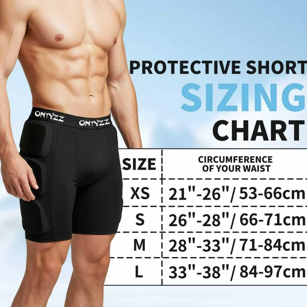 Pantalon Protection 3D pour Skateboard Ski Snowboard Hanches Fesses Coccyx Rembourré