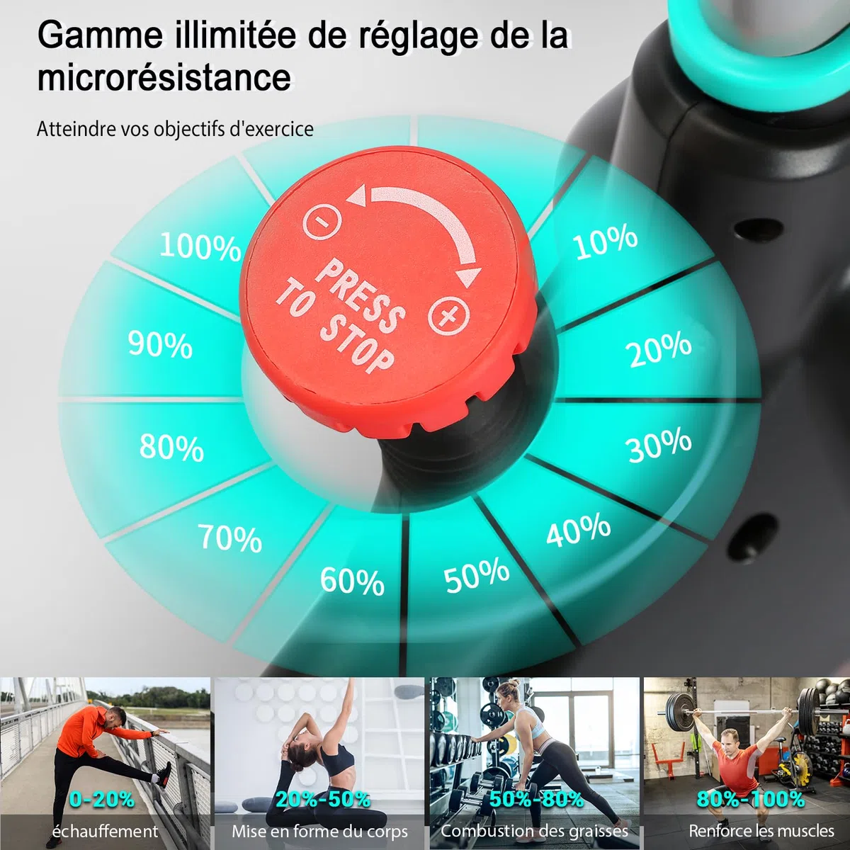 Wenoker Vélo d'Appartement Spinning, Résistance Magnétique Ajustable, Vélo d'Exercice à Siège Confortable et Écran, Entrainement Cardio Home Trainer, capacité de charge de 160 kg