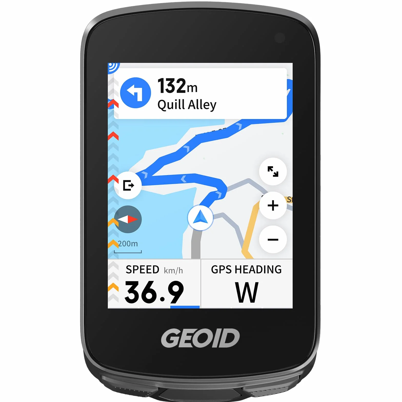 GEOID CC700 Pro GPS Compteur Velo Touchscreen 2,8 Pouces avec Cartes Complètes – Compteur Vélo GPS sans Fil avec Navigation Carte, Ant+ & Bluetooth, IPX7 Étanche, 15-25H Autonomie