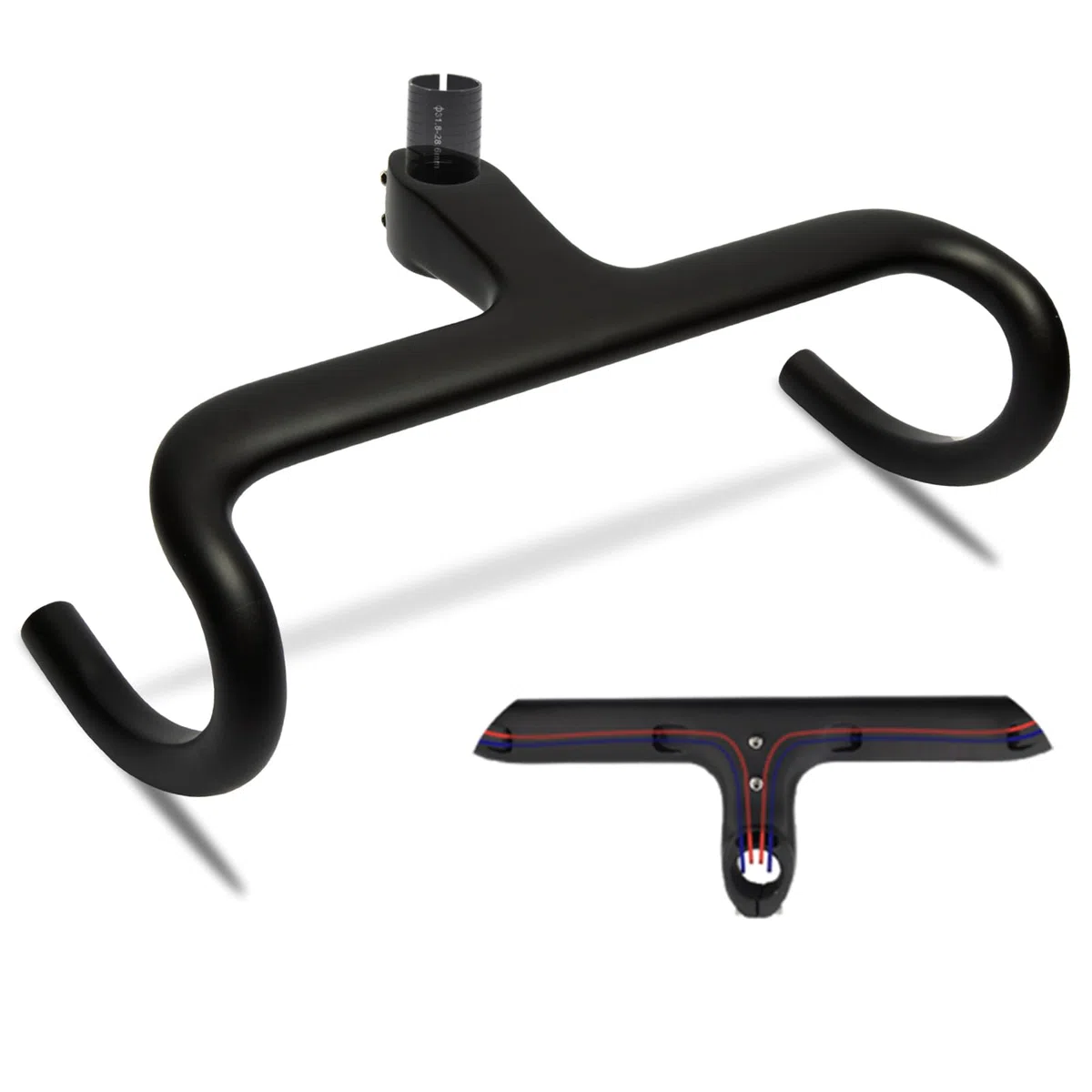 RXL SL guidon en carbonne velo de route 31.8/28.6mm intégré guidon vélo route carbone routage interne UD mat guidon course carbon 440 * 120mm