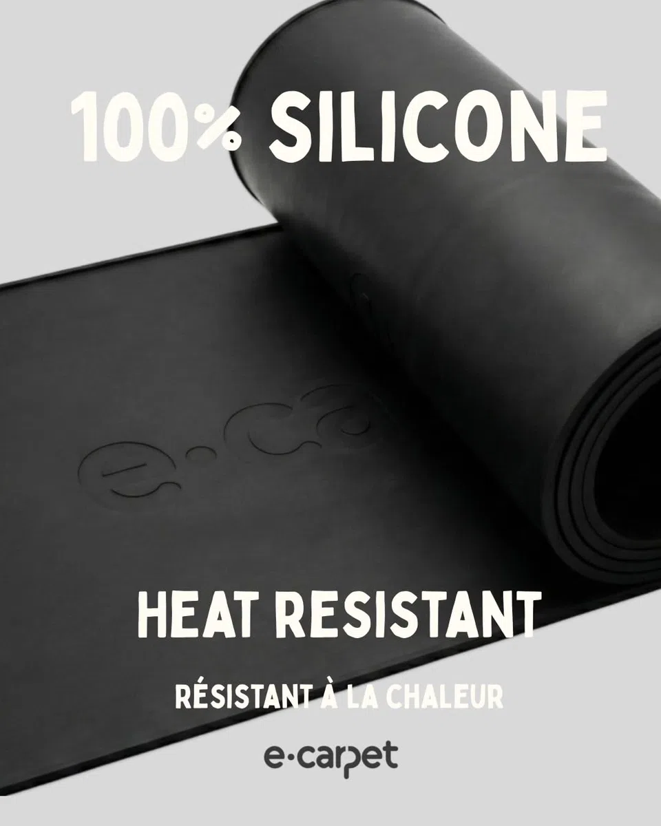 Tapis de Protection Sol pour Trottinette Électrique | Silicone Étanche, Bordure Rétention d'Eau, Ignifuge, Compatible Tous Modèles