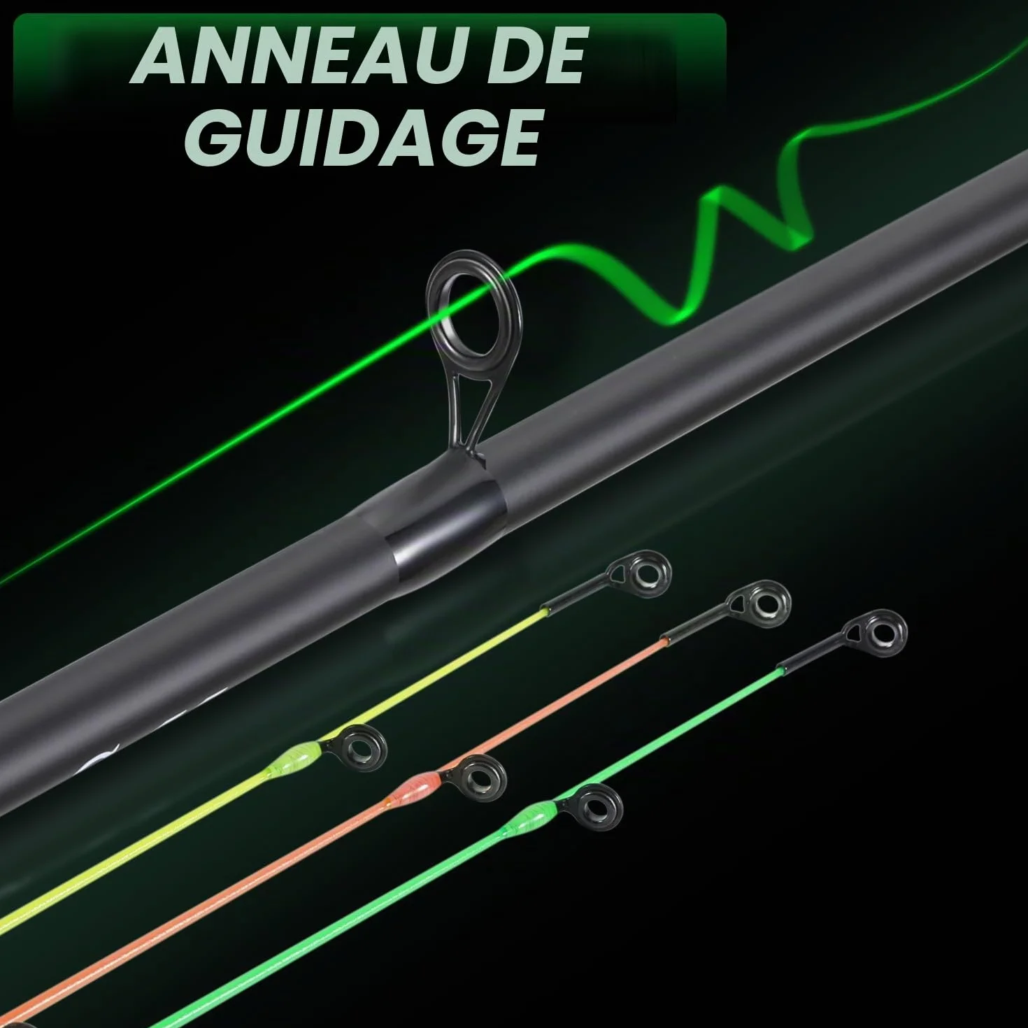 Sougayilang Feeder Canne à pêche portable avec 3 embouts 3000 tailles de moulinet, gamme complète d'action pour la carpe