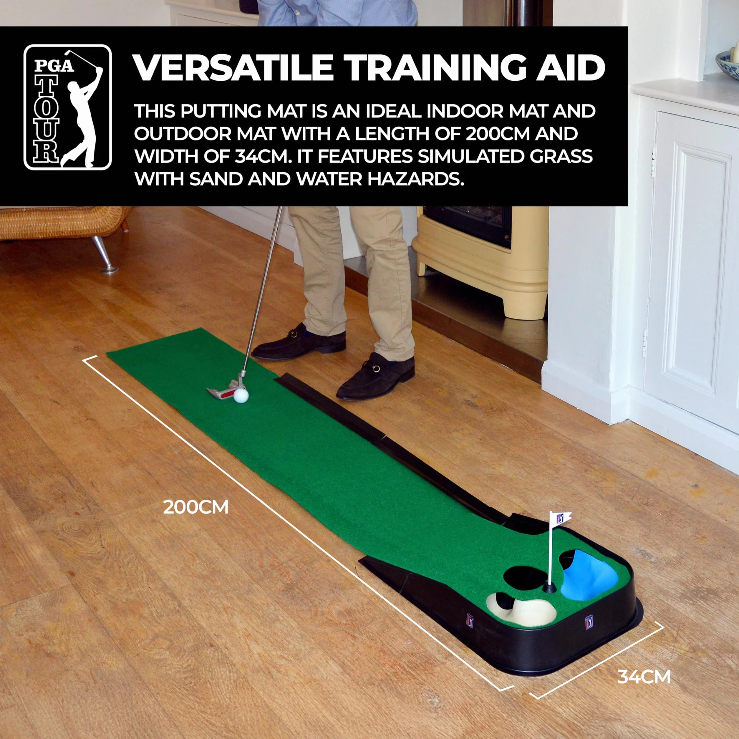 PGA Tour Indoor & Outdoor Golf Putting Mat