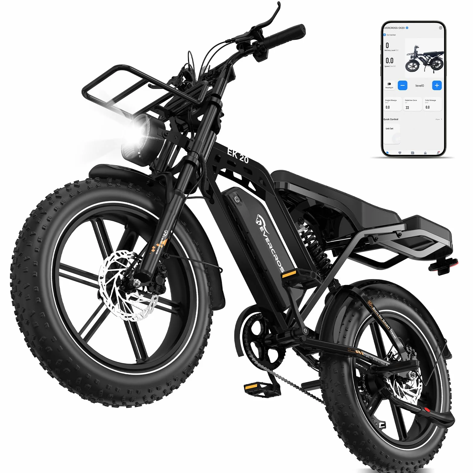 EVERCROSS Vélo Electrique pour Adultes, 16''/20" Vélo Electrique à Gros Pneus, 250W E Bike,Jusqu'à 25KM/H, 36V/48V Batterie Amovible, Vélo Tout-Terrain Electrique pour la Neige de Montagne