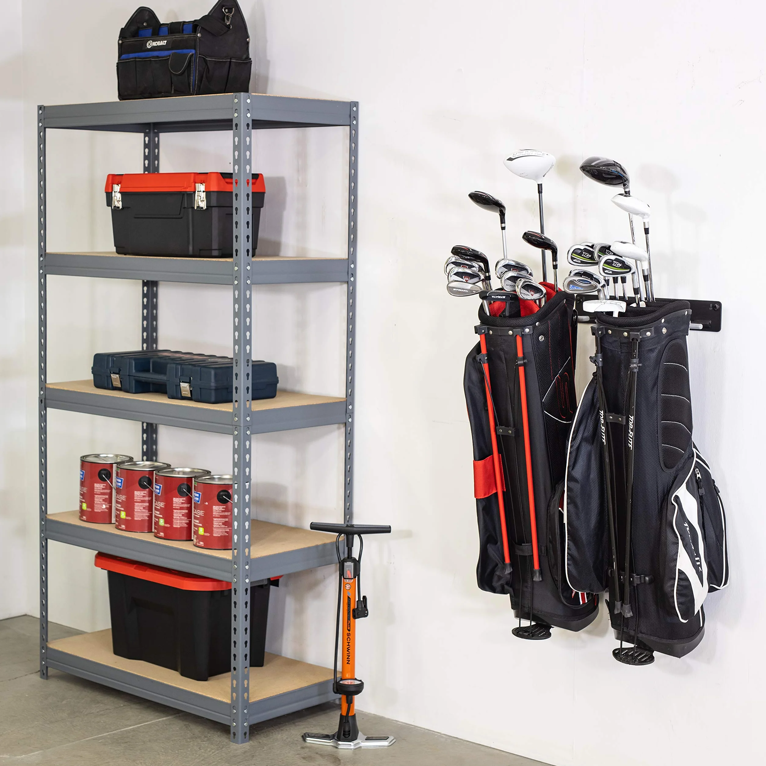 StoreYourBoard Organiseur de Club de Golf, Support Mural pour Sac de Garage, Cintre Robuste