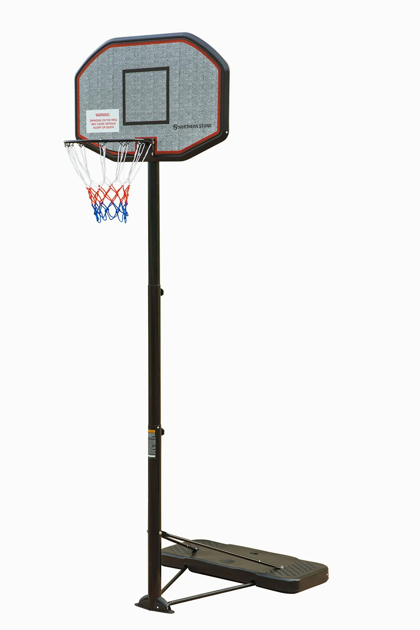NORTHERN STONE Pro Court Cerceau de Basket-Ball Portable réglable en Hauteur avec Panneau d'impact, Hauteur Officielle