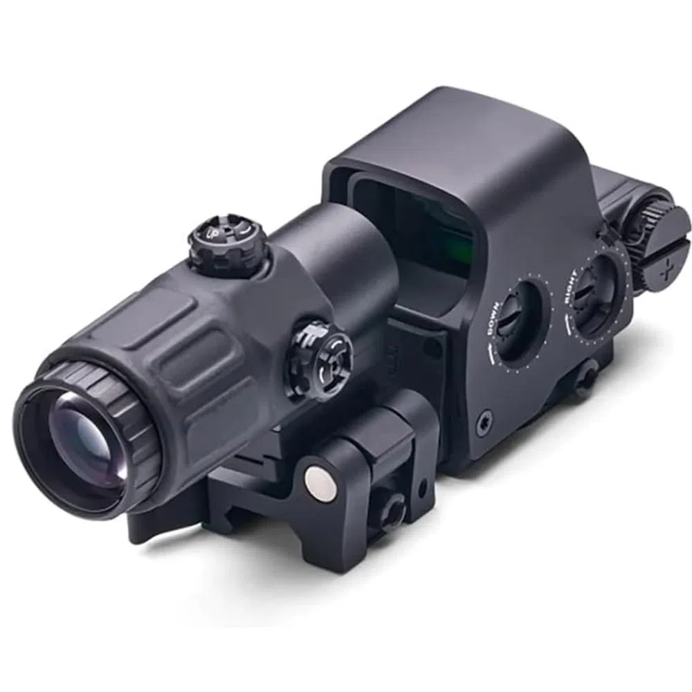 558 G33 Sight Combo 558 + 3X Lunette de visée holographique à Points Vert/Rouge loupe 3X avec dégagement Rapide pour Montage sur Rail de 20mm