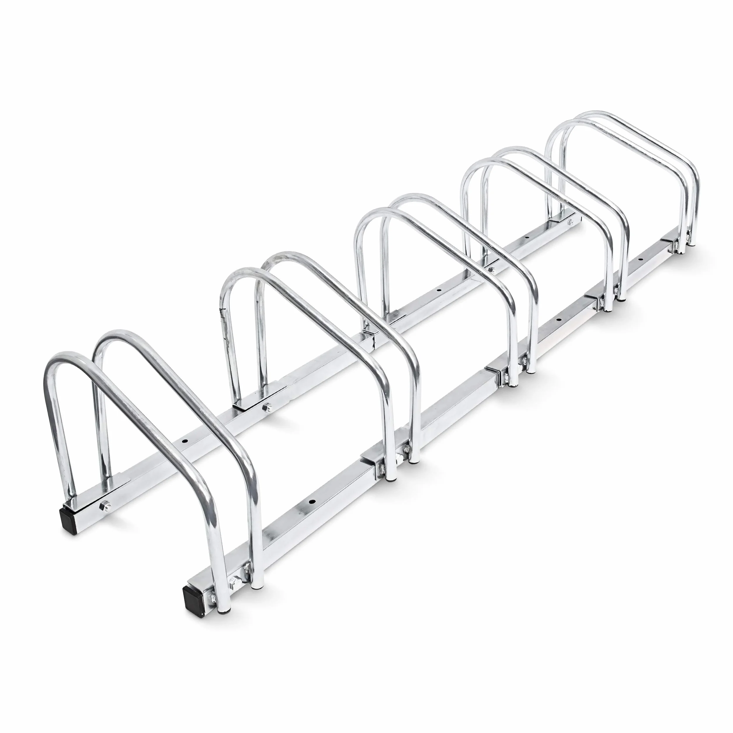 Relaxdays Râtelier Familial pour 5 vélos Argent