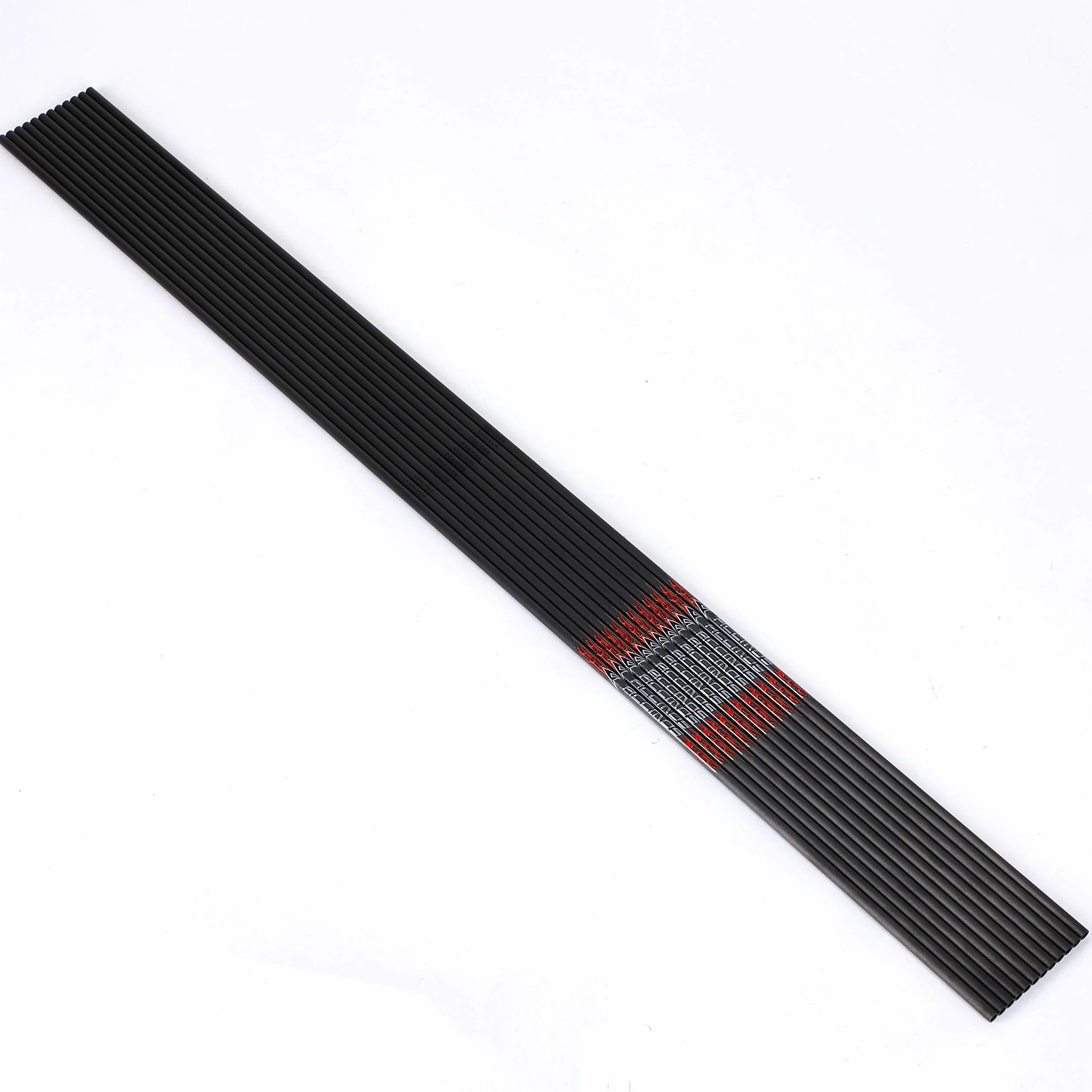 ACCMOS Spine 300 Arbres Flèche 33 Pouces Arbre Flèche Flèches Carbone DIY Tube Flèche Cible Fût Flèche de Chasse Arc à Poulies Arc Recurve Adulte Jeunesse Tir à l’Arc Entraînement 12pcs