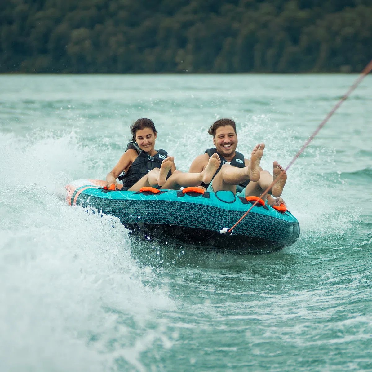 Mesle Bouée Tractée Gravity 2-3 Personnes, Gonflable Bouée Bateau & Jet Ski Nautique