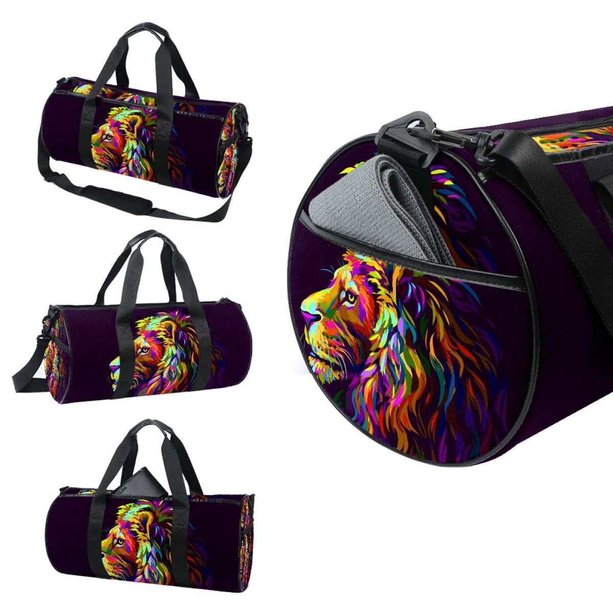 Sac De Sport Mignon Bag Sac Voyage Bagage Duffel Moderne Fitness Sac Molletonné Gym Vacances Sac Bandoulière Moyen Sac De Sport 24L 45x23x23cm