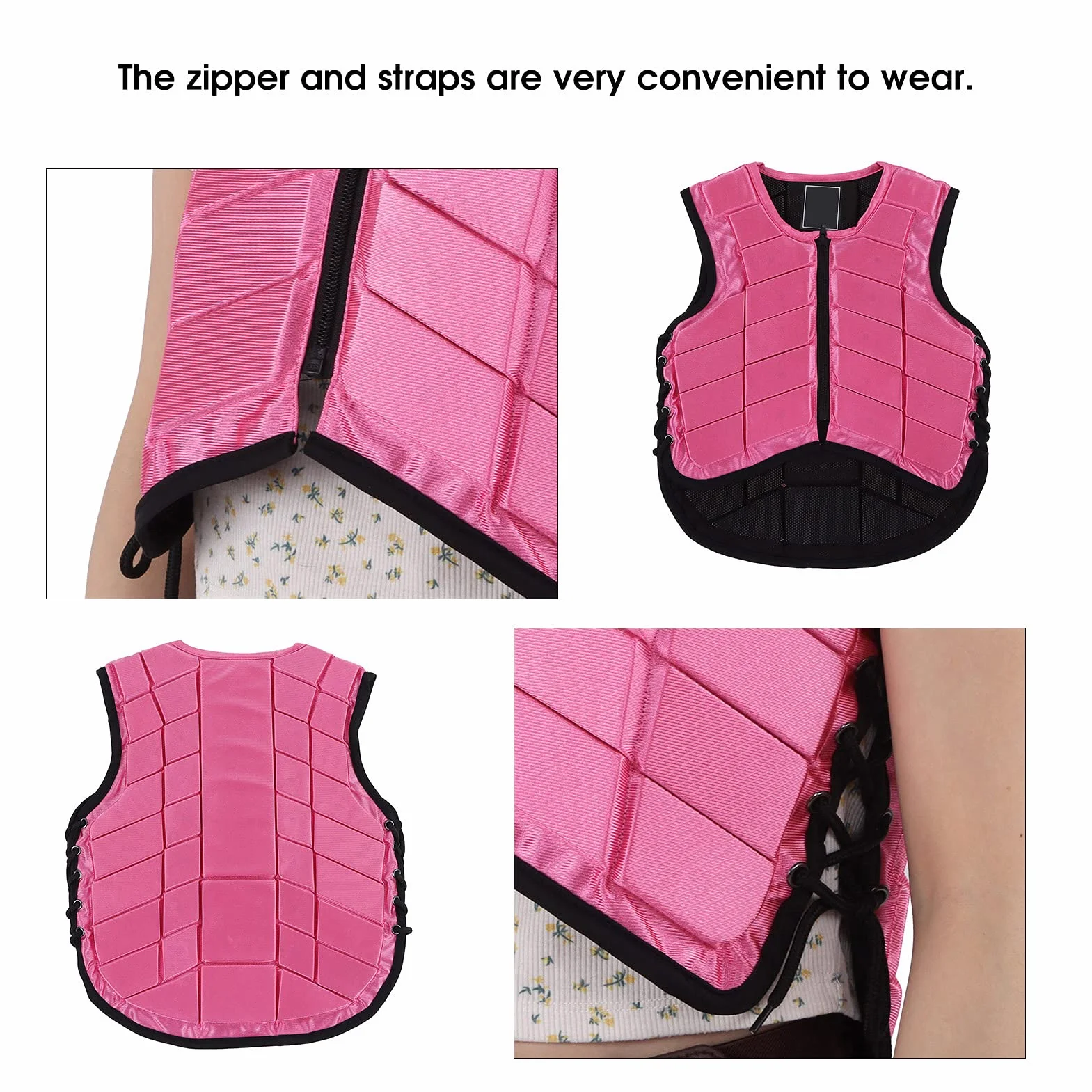 Yctze Gilet d'équitation pour Enfants, équipement de Protection d'équitation rembourré en Mousse, Protection du Corps pour Enfants et Comforta, Gilet 'équitation pour, 'équitation, du Corps
