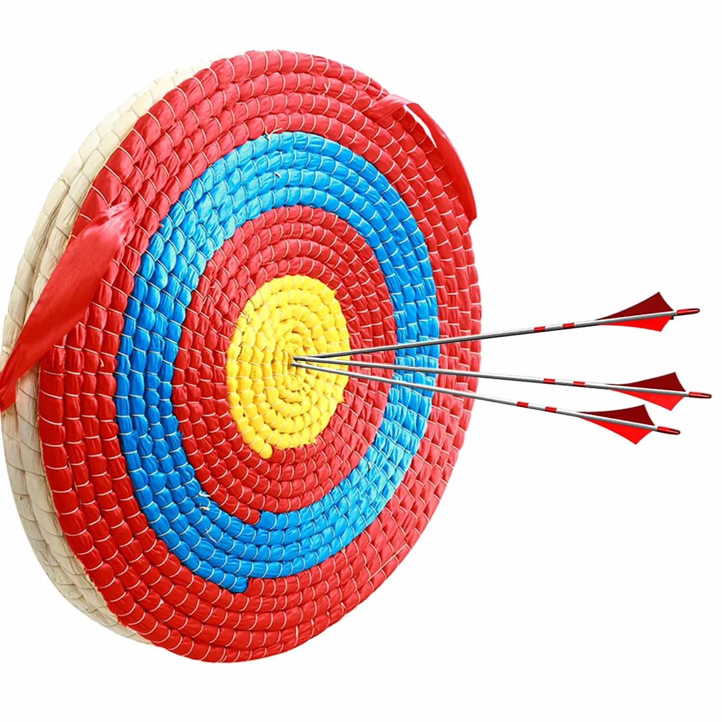 Cible de tir à l'arc, cible ronde en paille solide, cible traditionnelle en paille, utilisée pour les sports de plein air, l'arc de tir à l'arc, les fléchettes et la pratique du tir pour