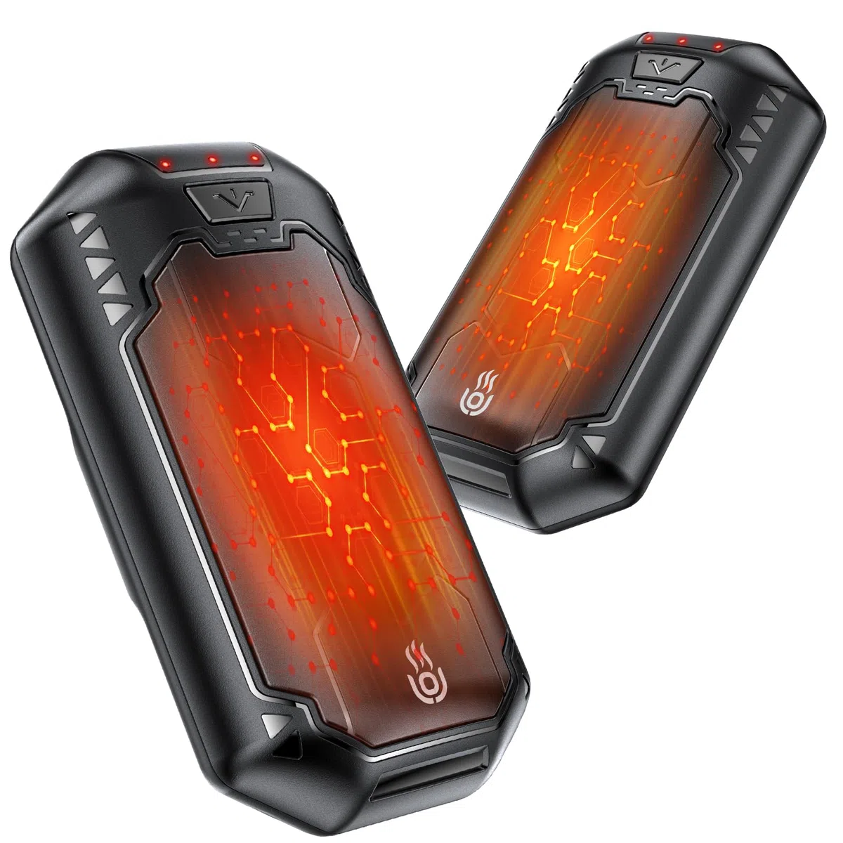 Chauffe Main Rechargeable 6000mAh OUTJUT Chaufferette Main Reutilisable 2 en 1, Câble de Charge USB, Idéal pour Le Camping et Le Ski, Cadeau Chaleureux pour Adultes et Enfants Cadeau de Noël(Noir)